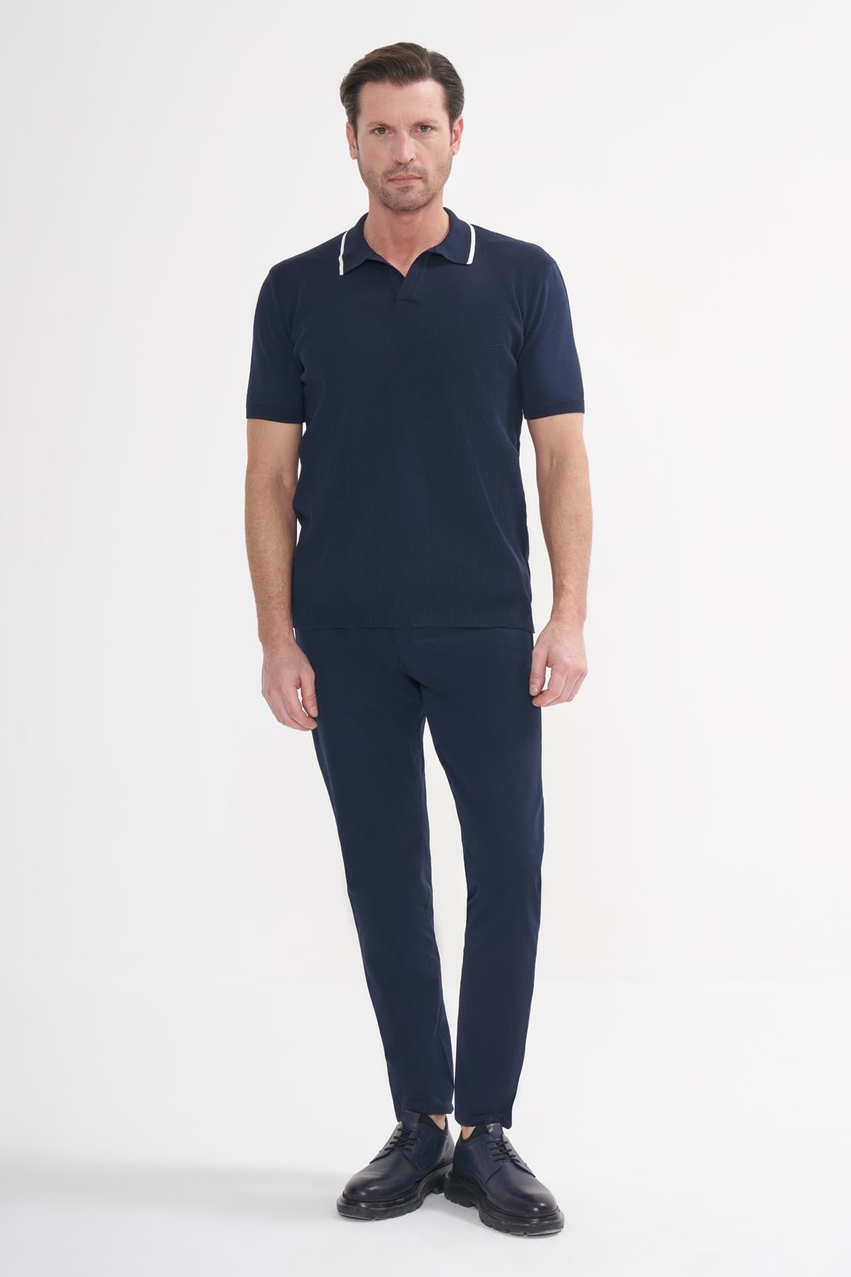 İntersivin  Polo Yaka Lacivert Tshirt - SY-09