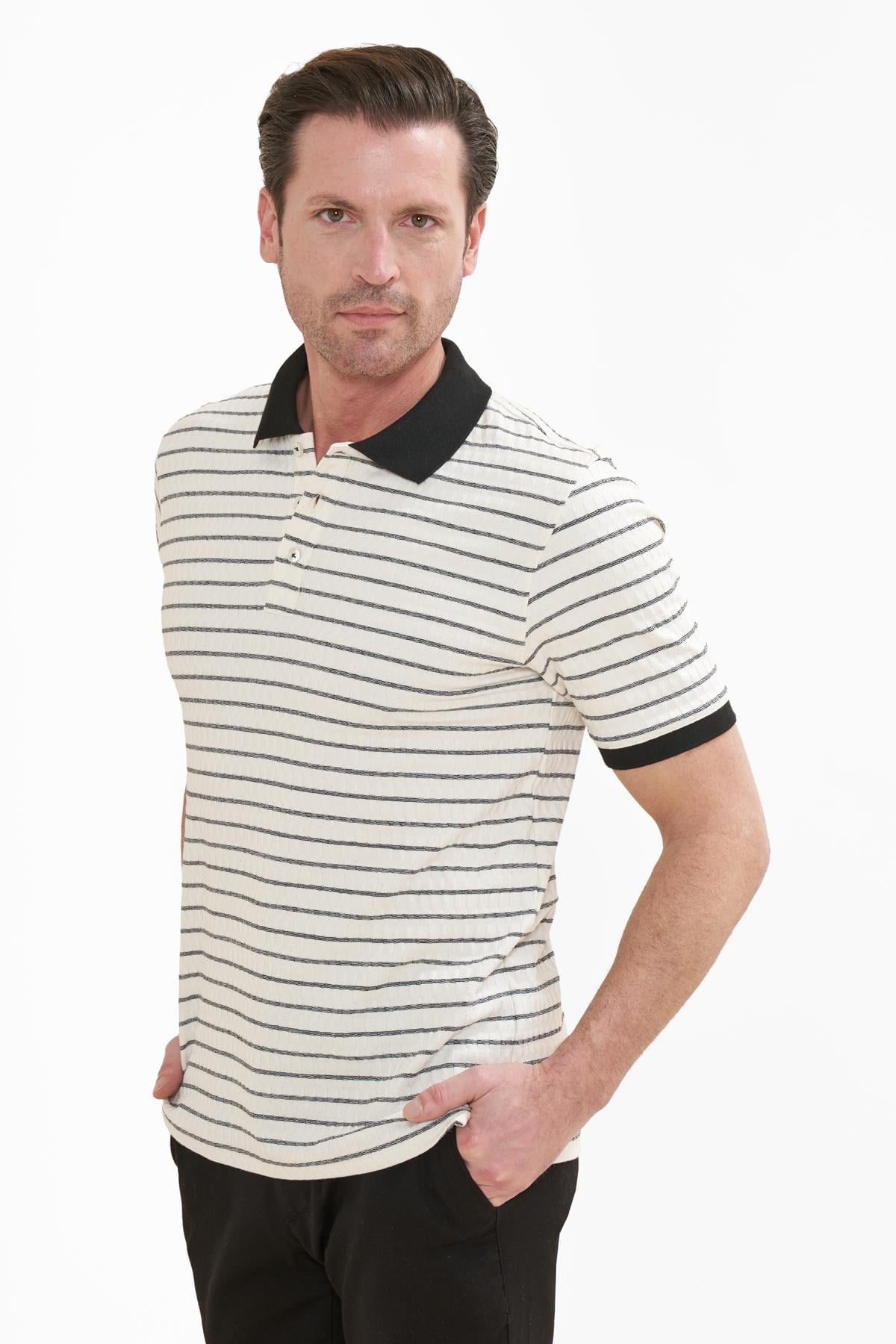 İntersivin  Polo Yaka Siyah Tshirt - SD-06