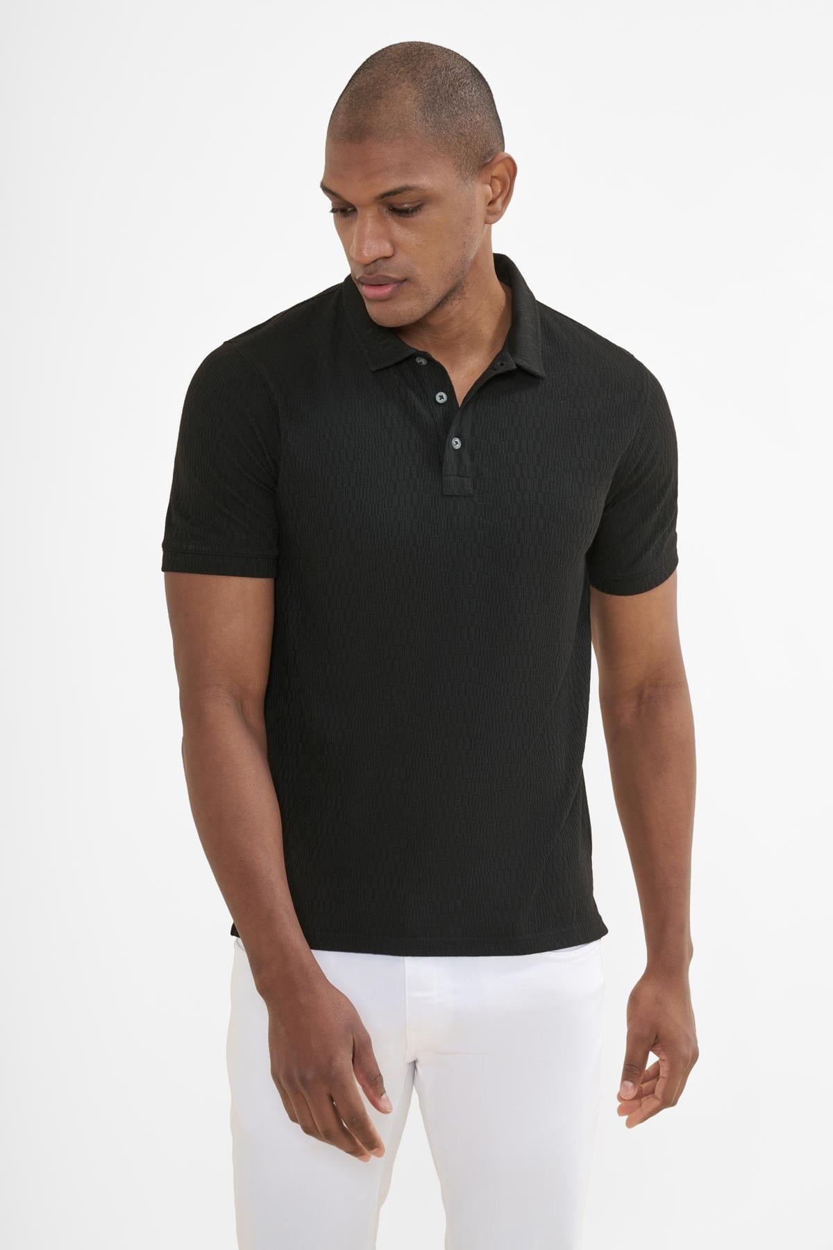 İntersivin  Polo Yaka Siyah Tshirt - SD-05
