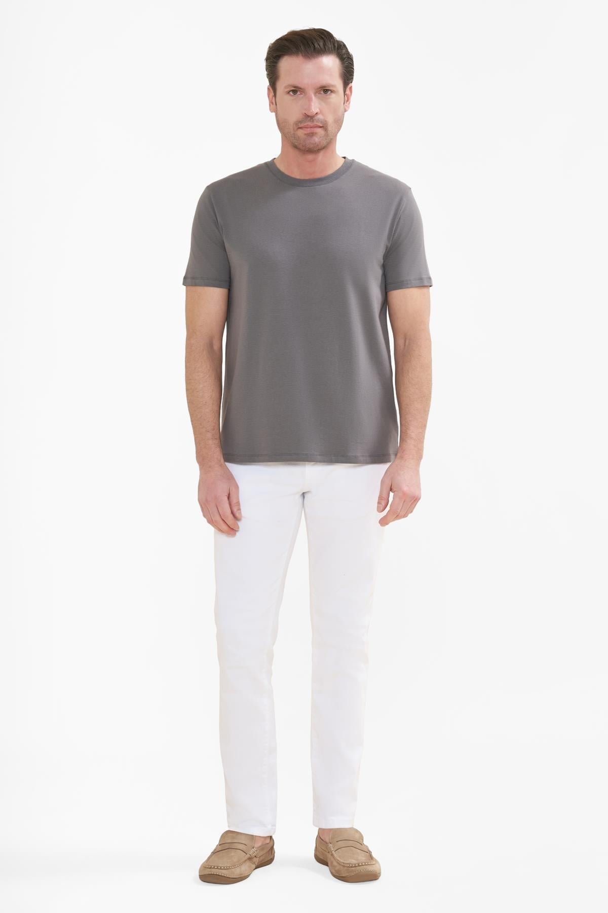 İntersivin Bisiklet Yaka Antrasit Tshirt - T13