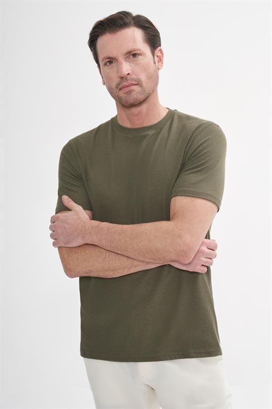 İntersivin Bisiklet Yaka Haki Tshirt - BRŞ-04