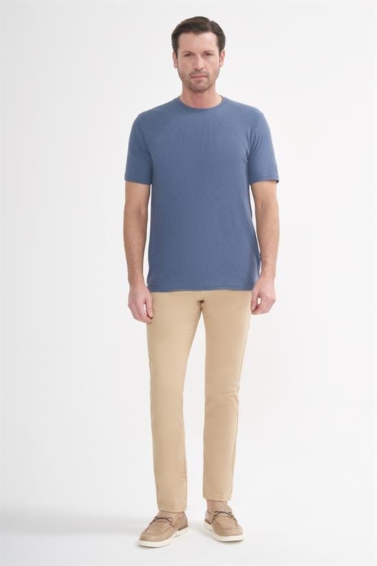 İntersivin Bisiklet Yaka İndigo Tshirt - BRŞ-04