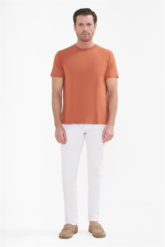 İntersivin Bisiklet Yaka Kiremit Tshirt - T13