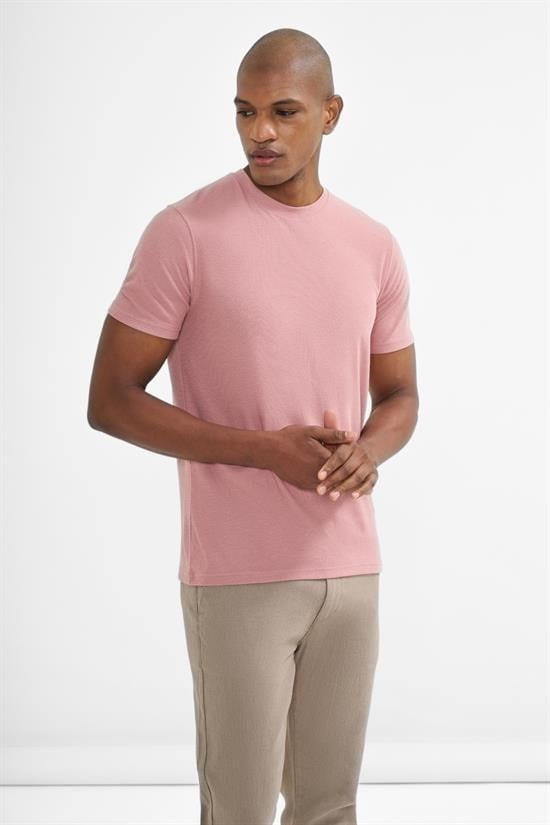 İntersivin Bisiklet Yaka Pudra Tshirt - BRŞ-04