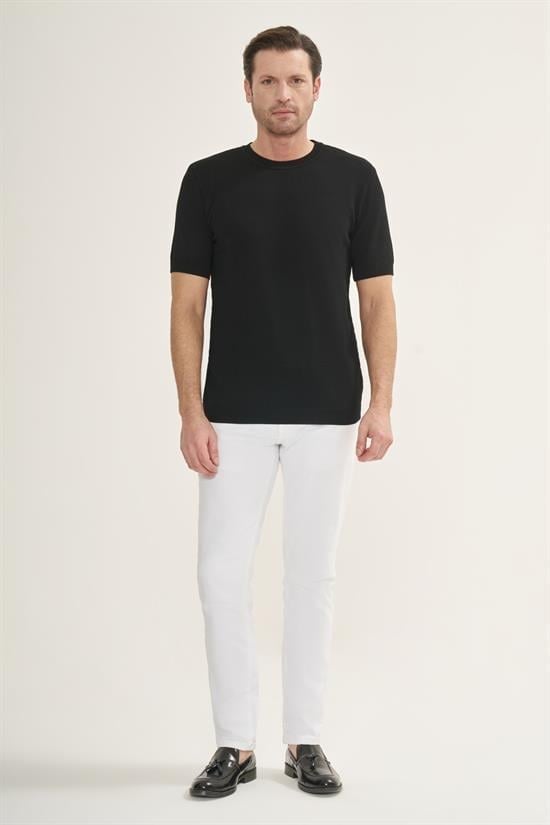 İntersivin Bisiklet Yaka Siyah Tshirt - SY-10
