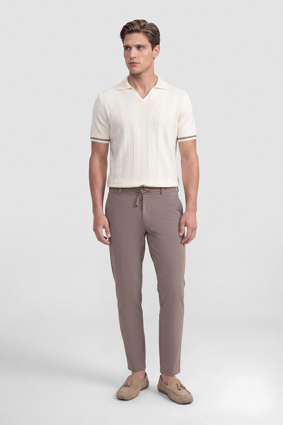 İntersivin Ekru Polo Yaka T-shirt - CY-1913