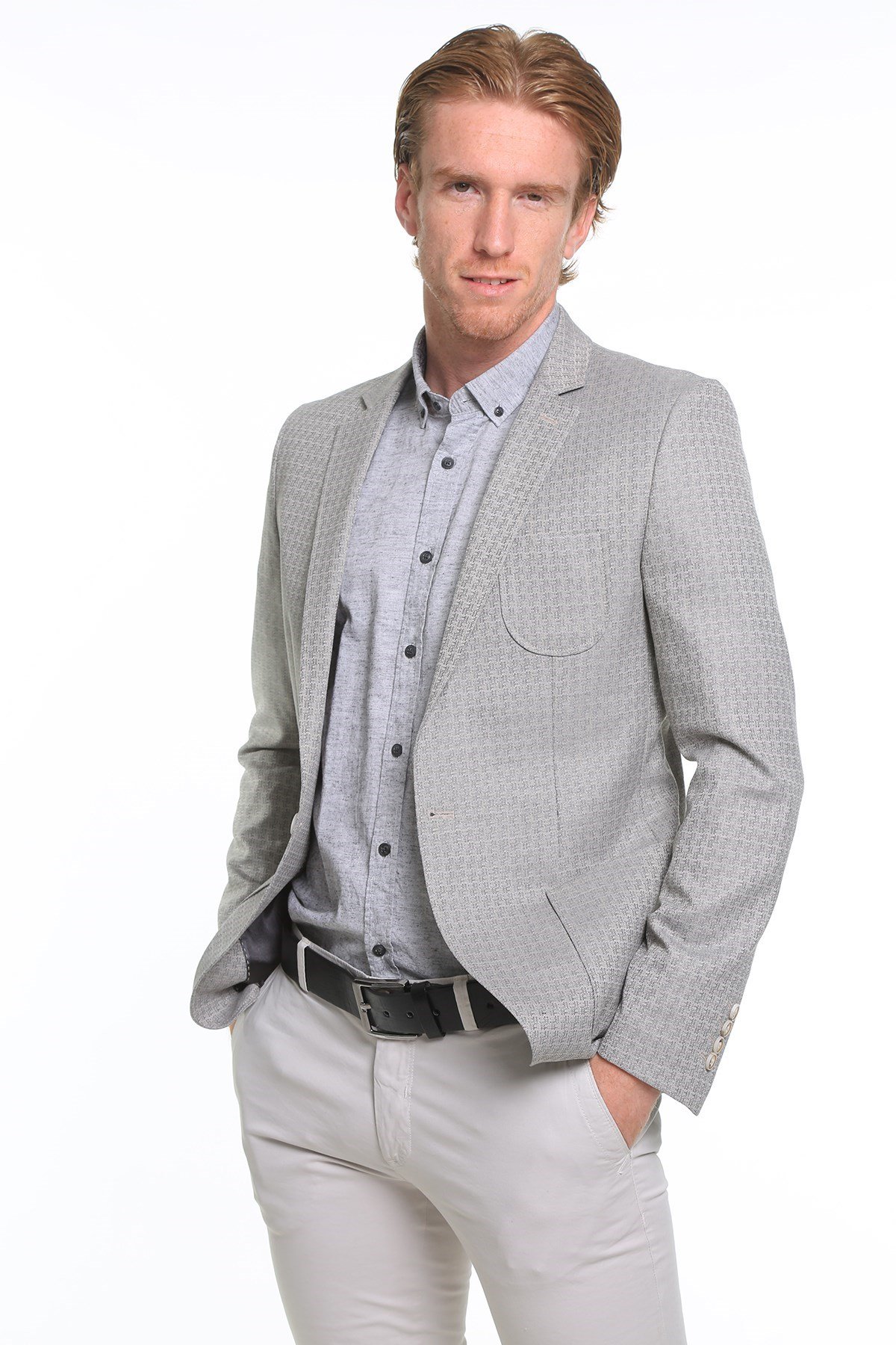 İntersivin Erkek Toprak 6 Drop Erkek Blazer Tek Ceket