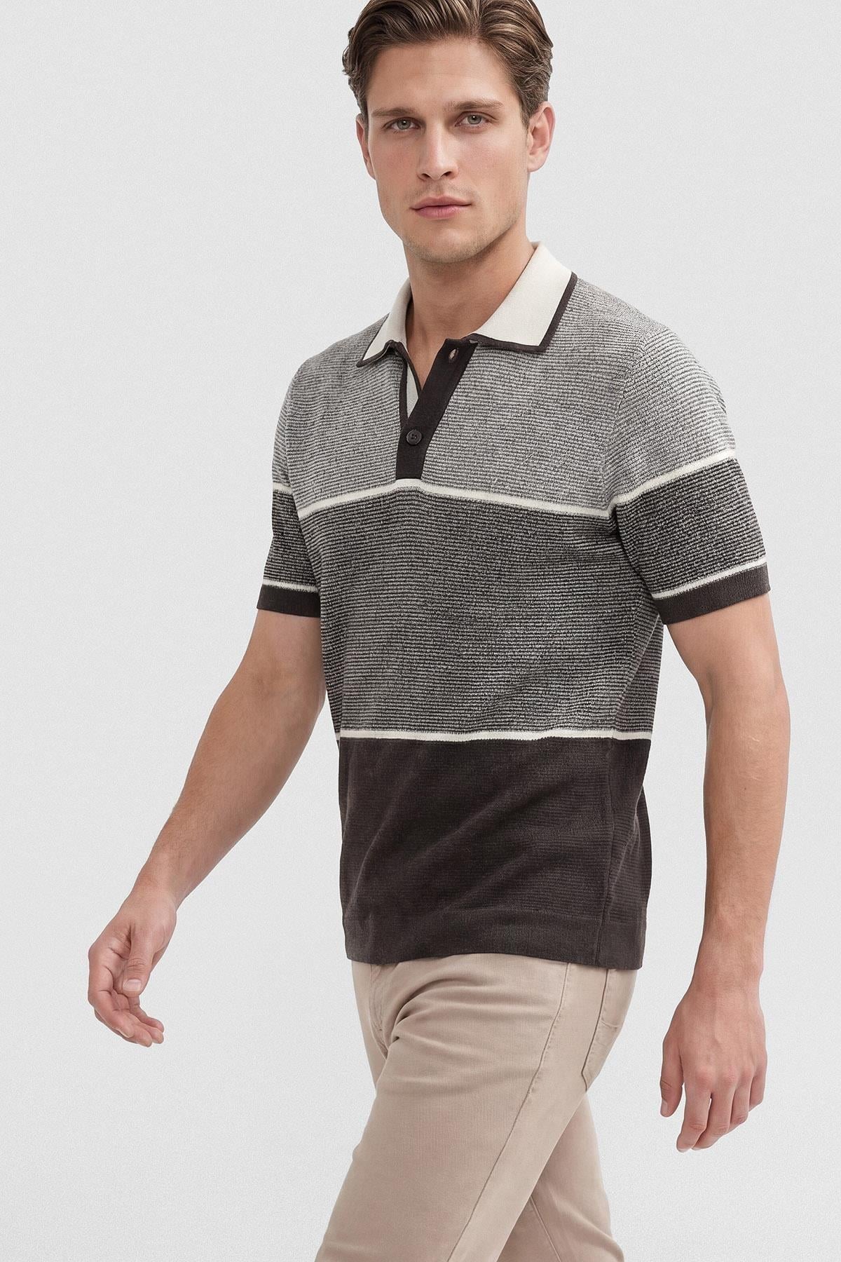 İntersivin Kahverengi Polo Yaka T-shirt - CY-1903