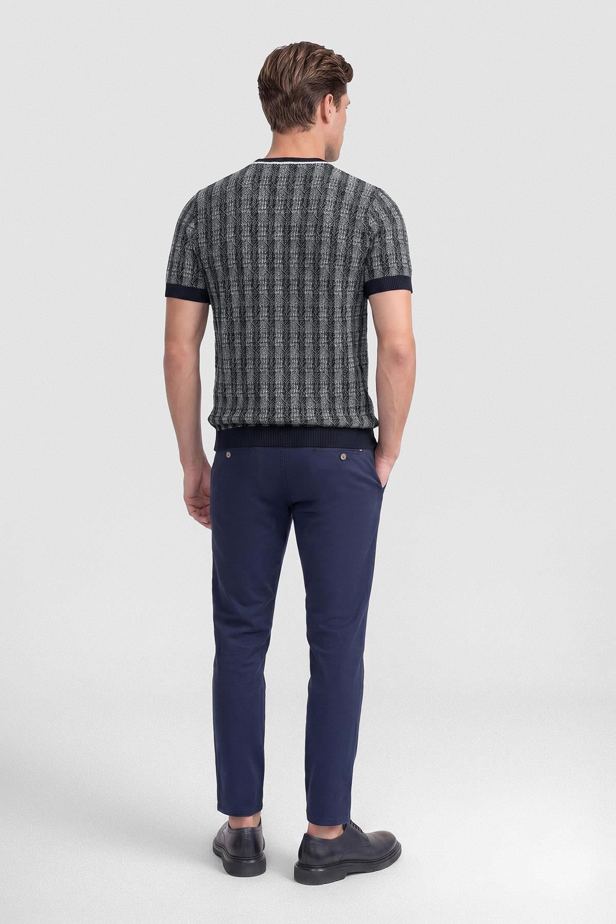 İntersivin Lacivert Bisiklet Yaka T-shirt - CY-1917