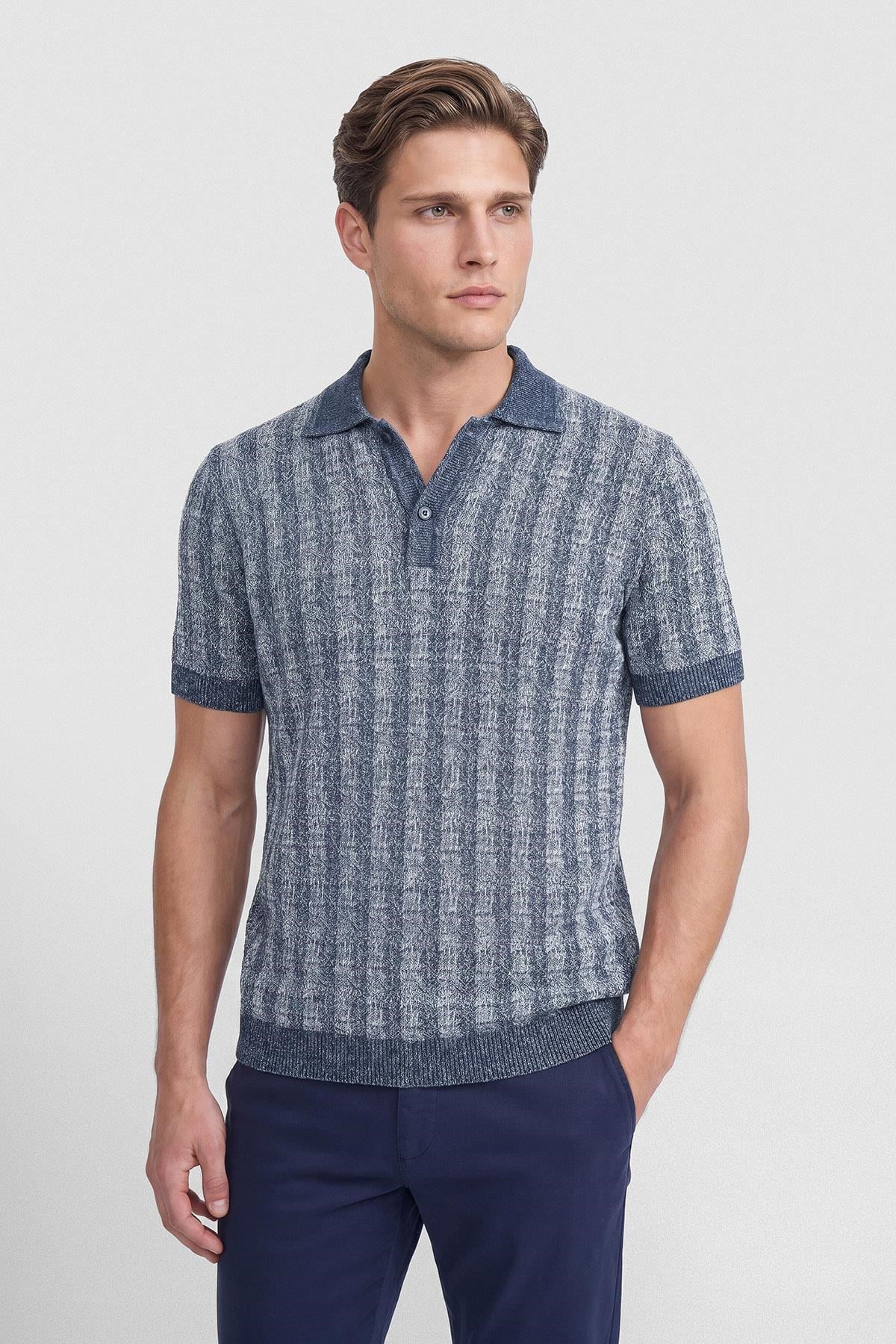 İntersivin Lacivert Polo Yaka T-shirt - CY-1914