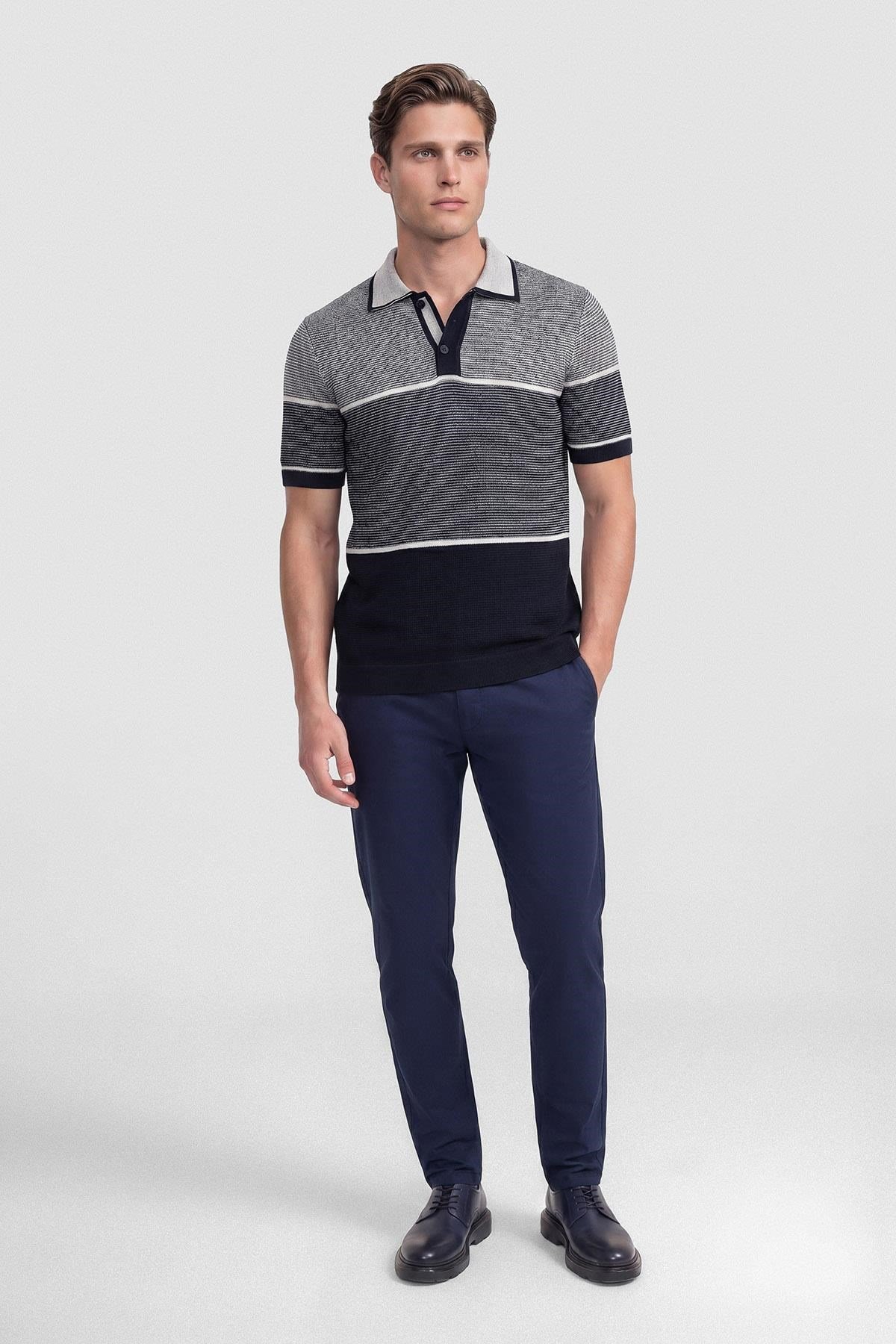 İntersivin Lacivert Polo Yaka T-shirt - CY-1903
