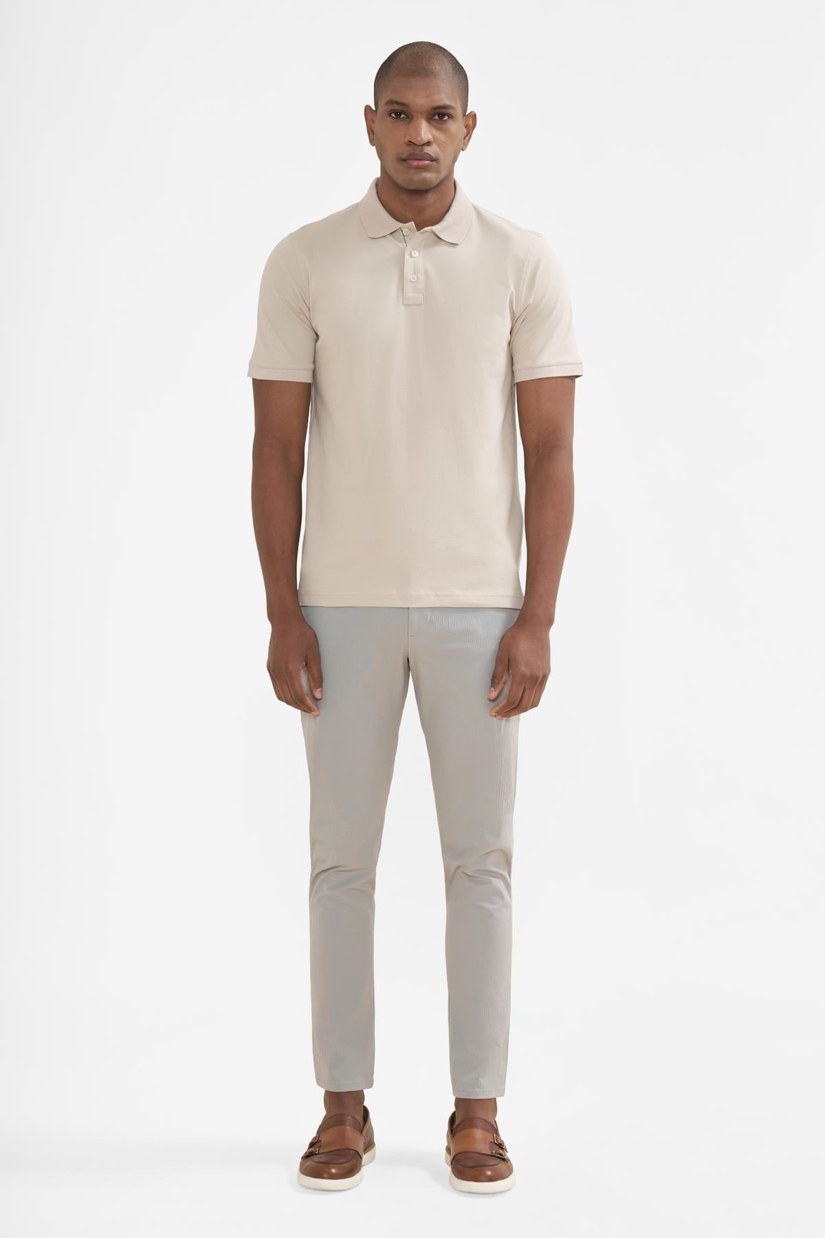 İntersivin Polo Yaka Bej Tshirt - SD-01