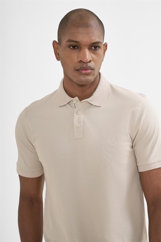 İntersivin Polo Yaka Bej Tshirt - SD-01