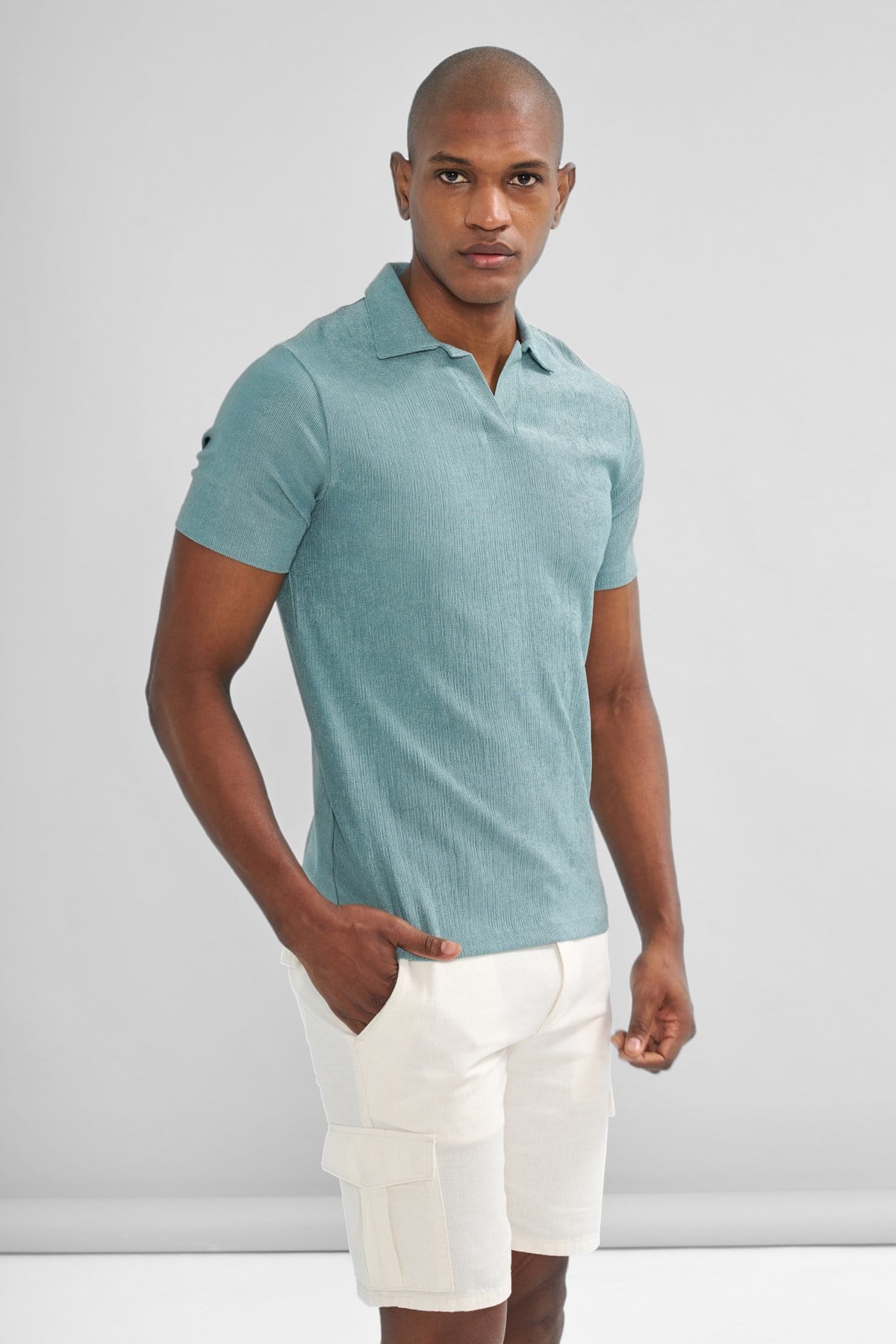 İntersivin Polo Yaka Çağla Tshirt - SVŞ-01