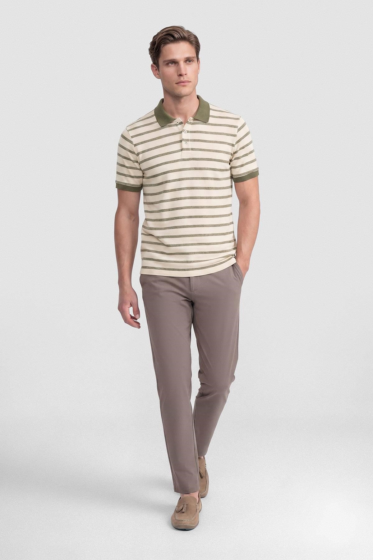 İntersivin Polo Yaka Haki T-shirt - SD-08