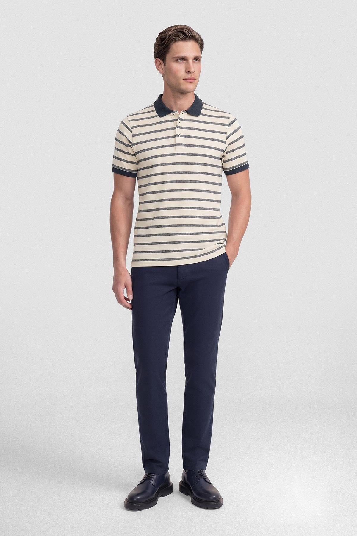 İntersivin Polo Yaka İndigo T-shirt - SD-08
