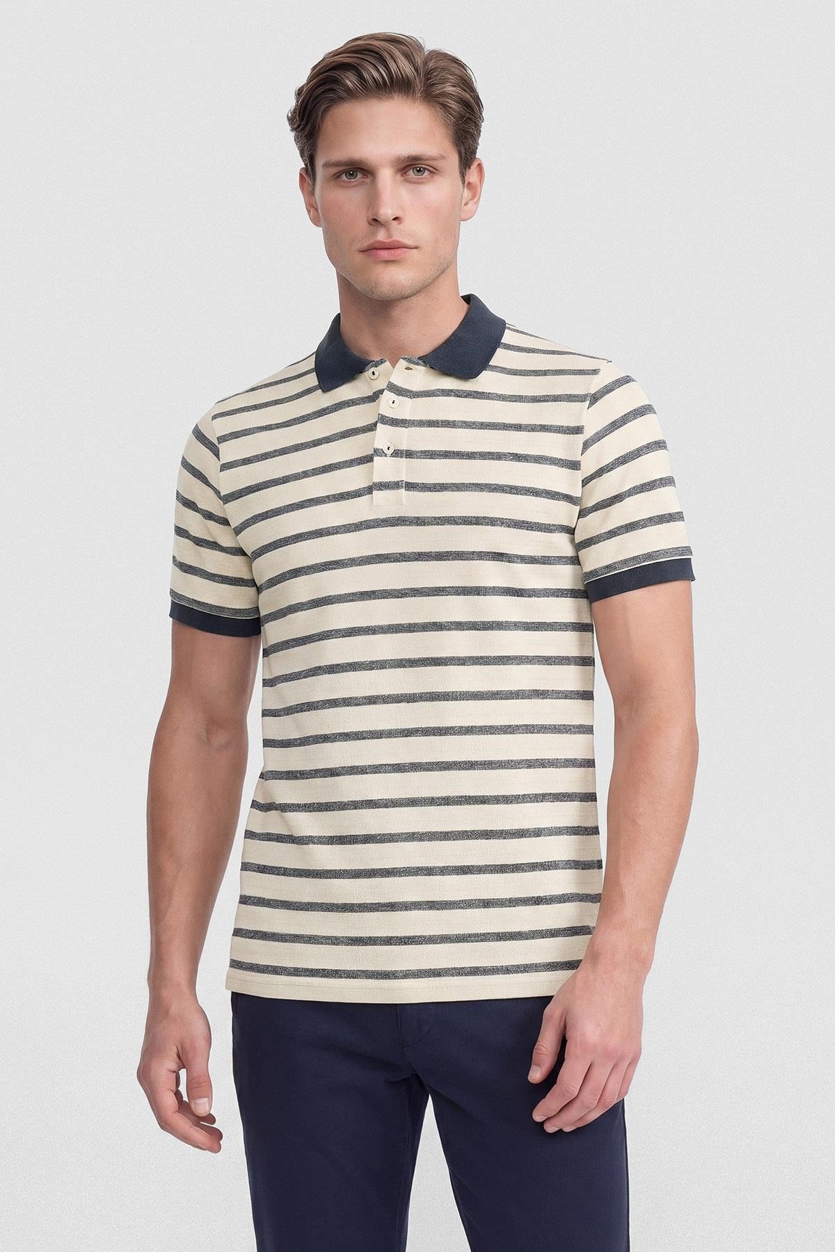 İntersivin Polo Yaka İndigo T-shirt - SD-08