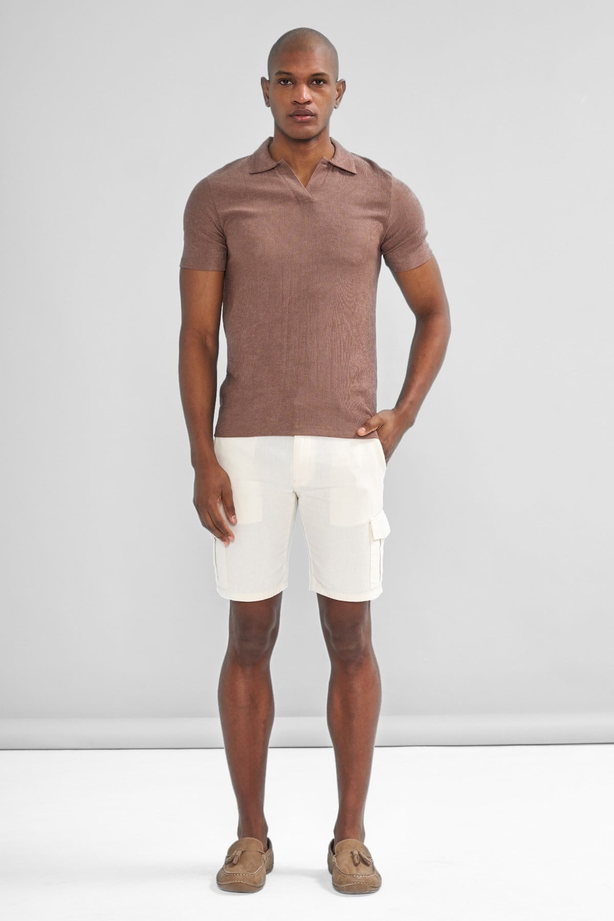 İntersivin Polo Yaka Kahverengi Tshirt - SVŞ-01