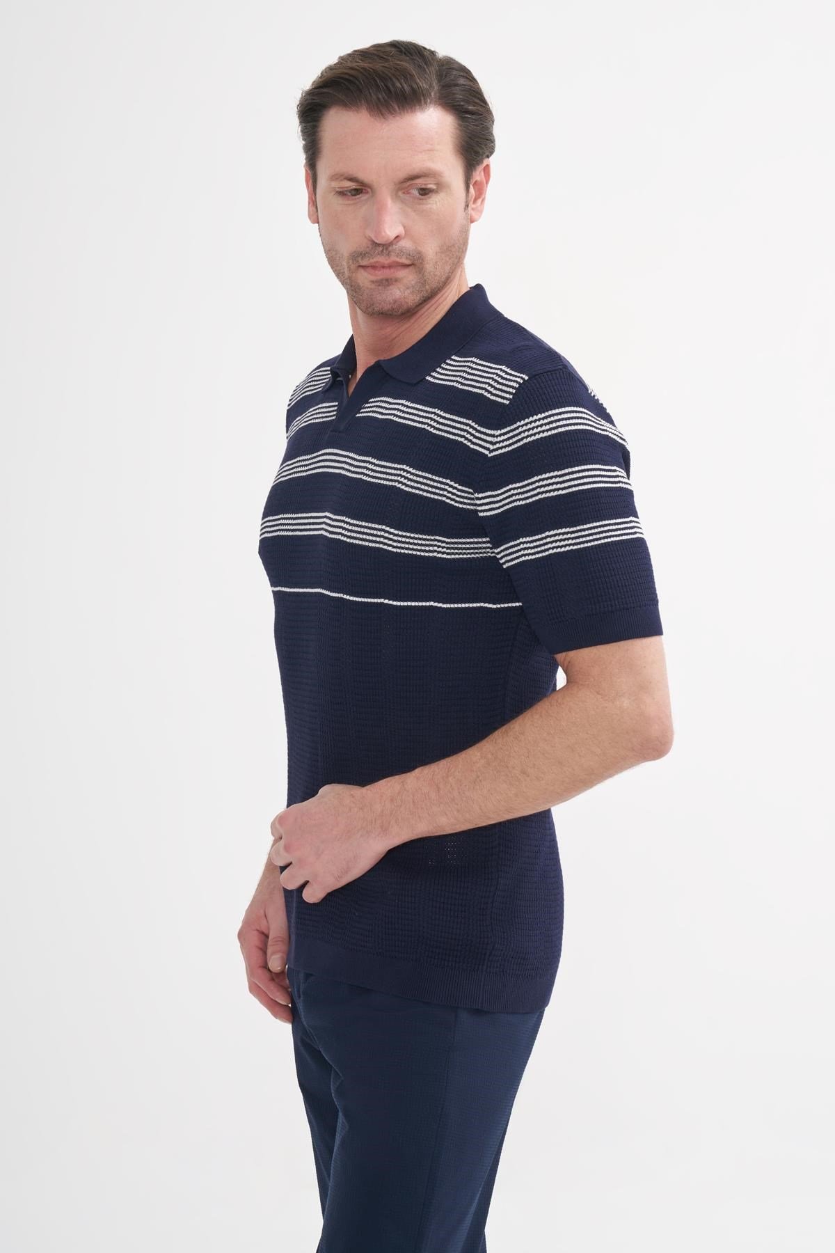 İntersivin Polo Yaka Lacivert Tshirt - SY-11