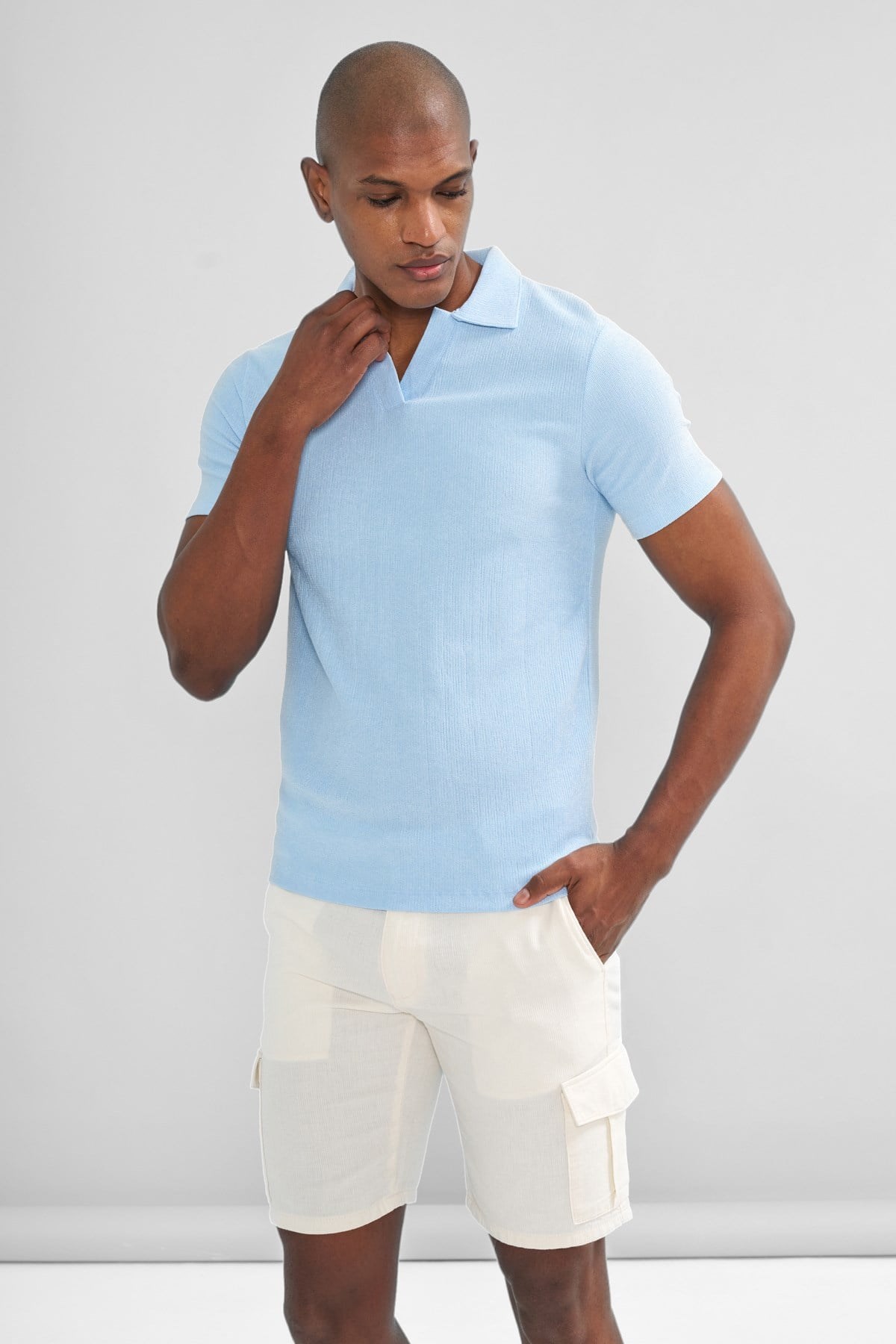 İntersivin Polo Yaka Mavi Tshirt - SVŞ-01