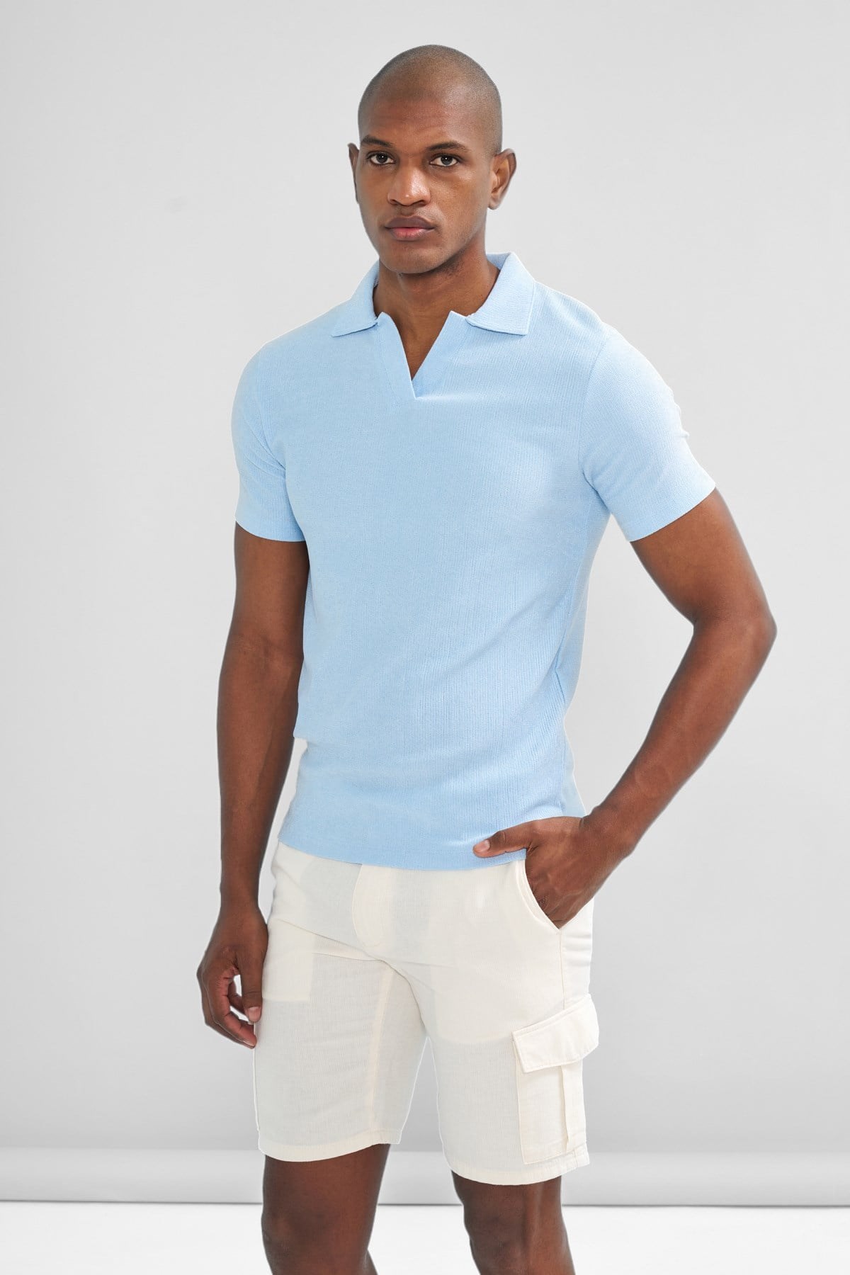 İntersivin Polo Yaka Mavi Tshirt - SVŞ-01
