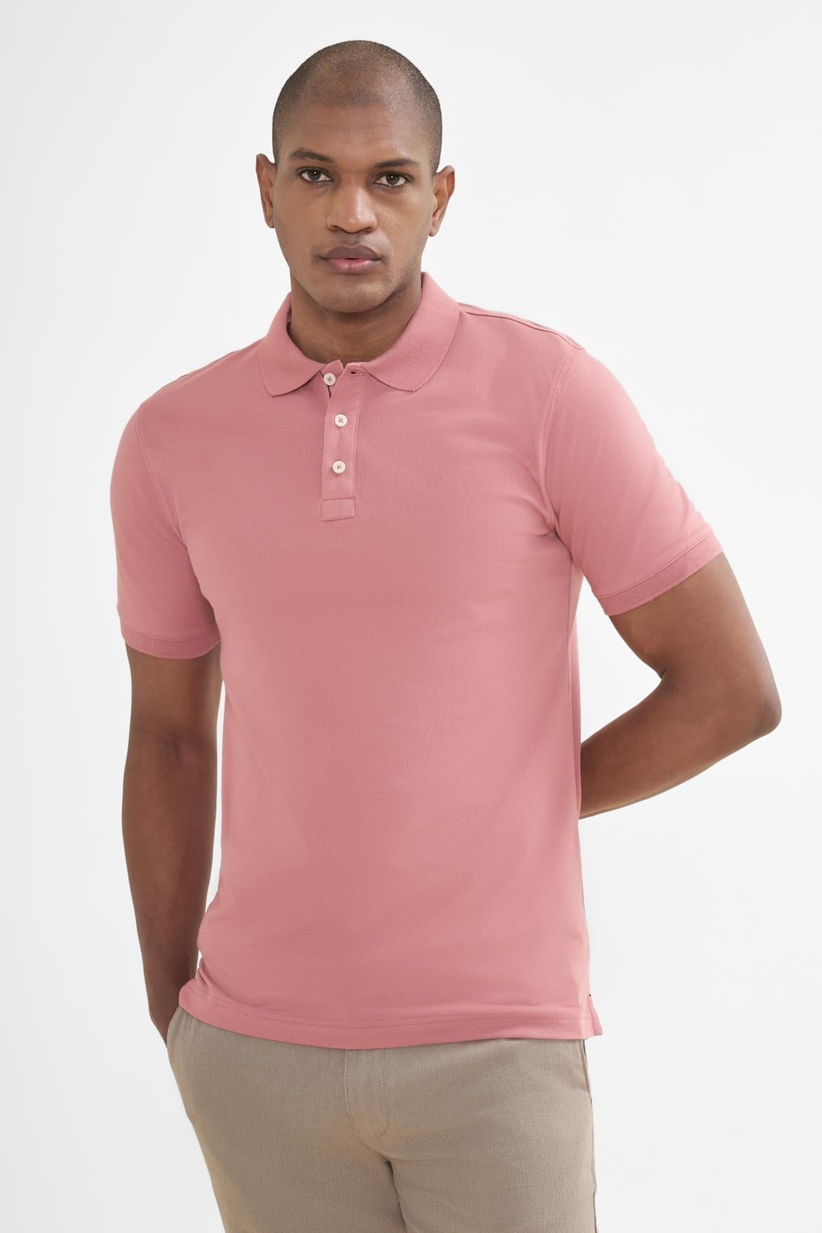 İntersivin Polo Yaka Pudra Tshirt - SD-01