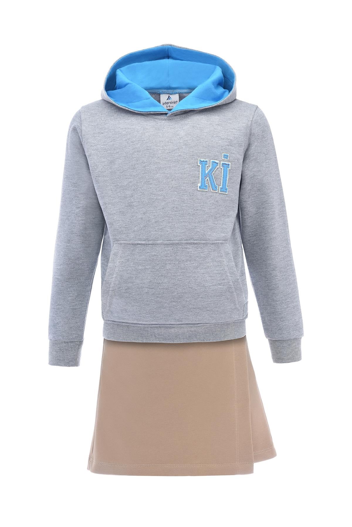 Karaburun İlkokulu Kapüşonlu Gri Sweat (Kız-Erkek)