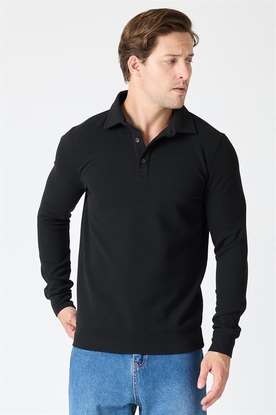 Polo Yaka Sweatshirt