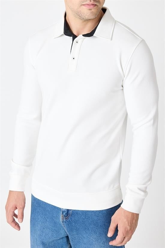 Polo Yaka Sweatshirt