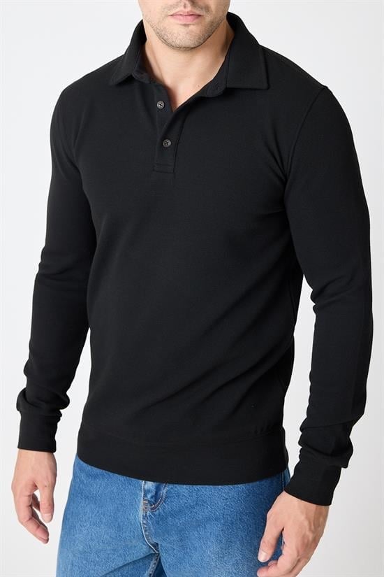 Polo Yaka Sweatshirt