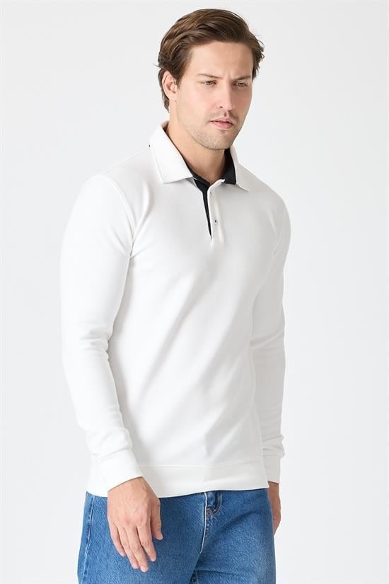 Polo Yaka Sweatshirt