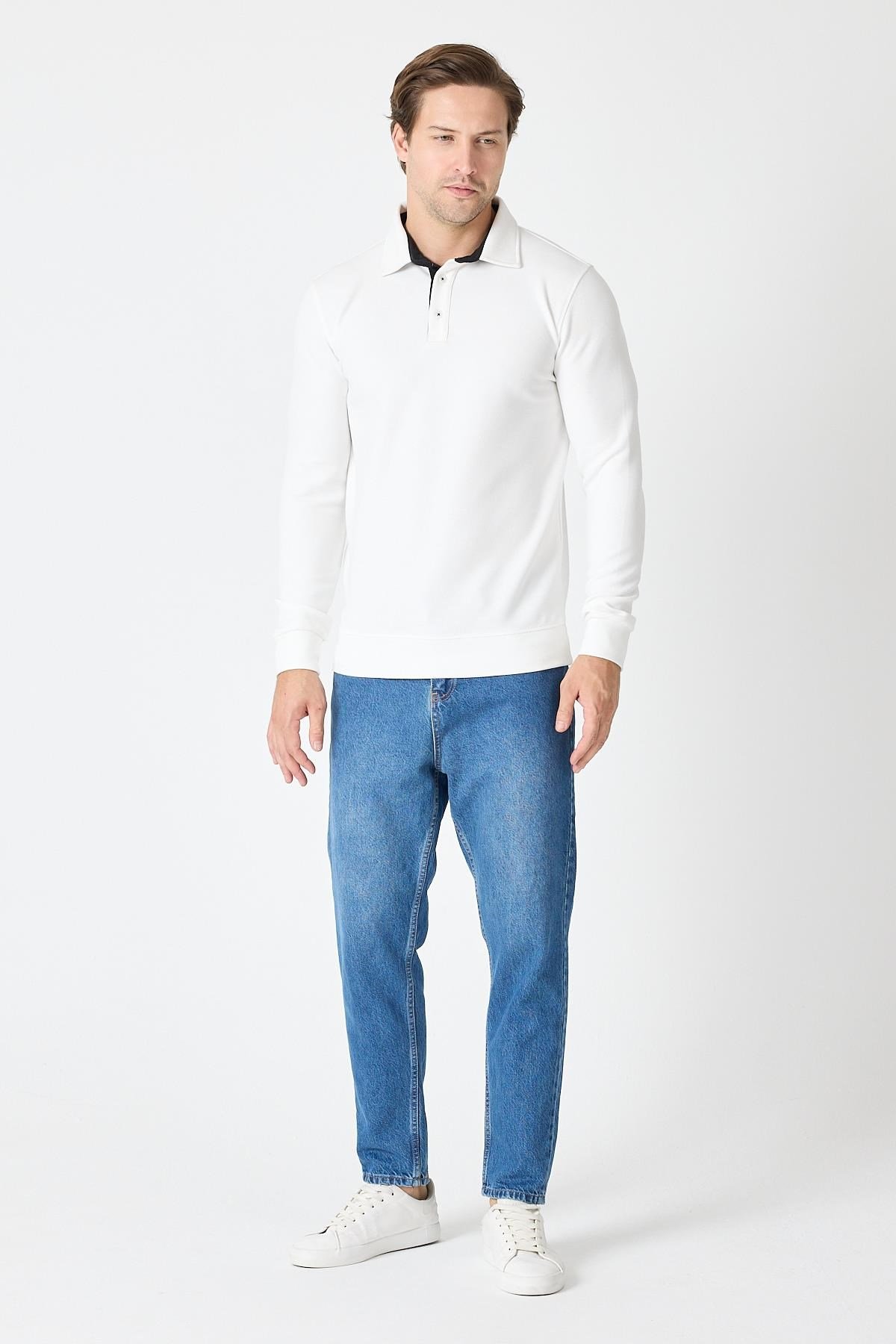 Polo Yaka Sweatshirt