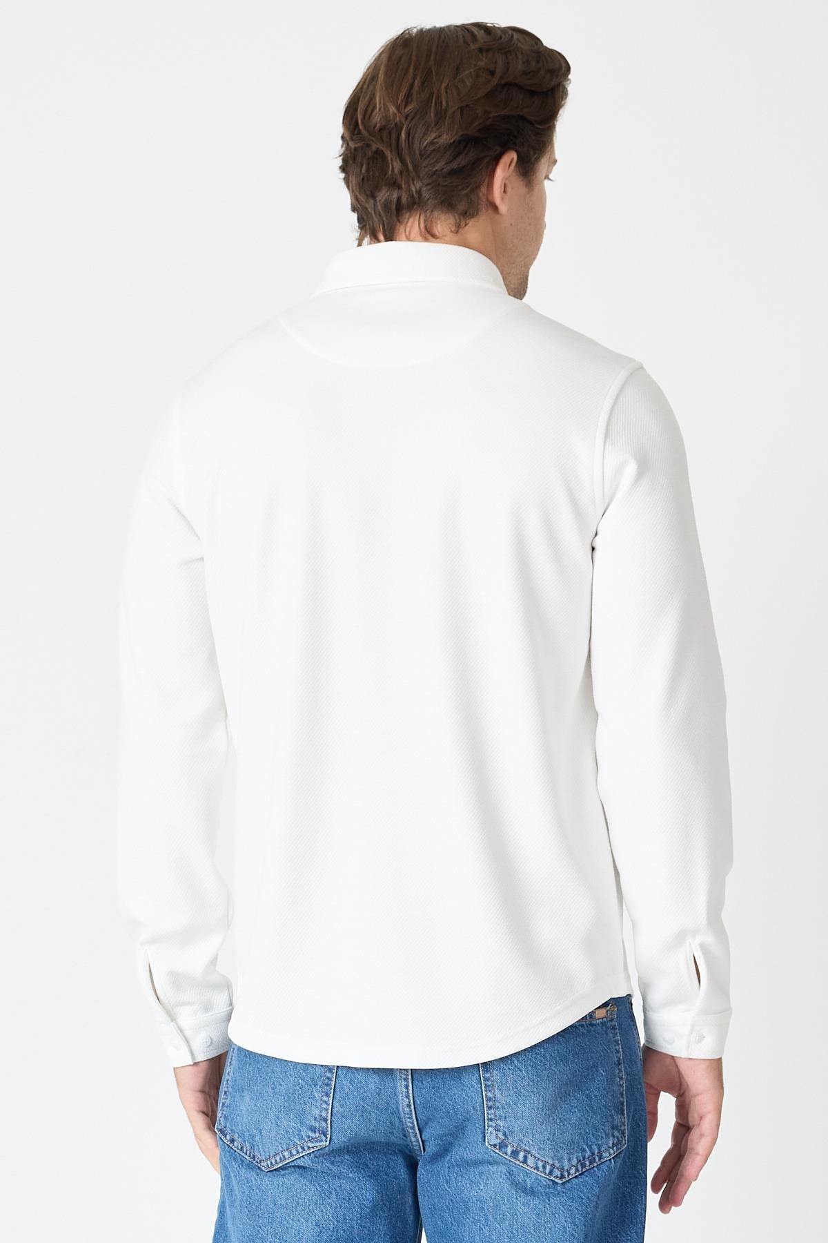 Slim Fit Basic Likralı Gömlek