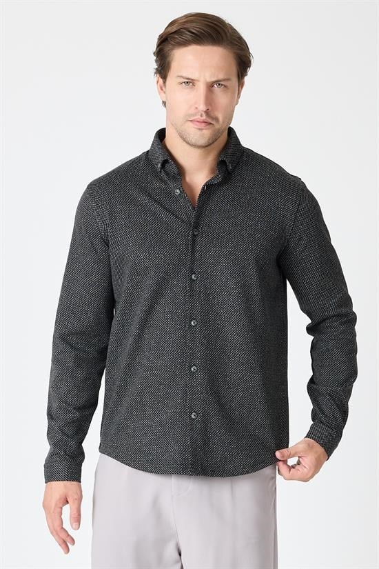Slim Fit Likralı Gömlek