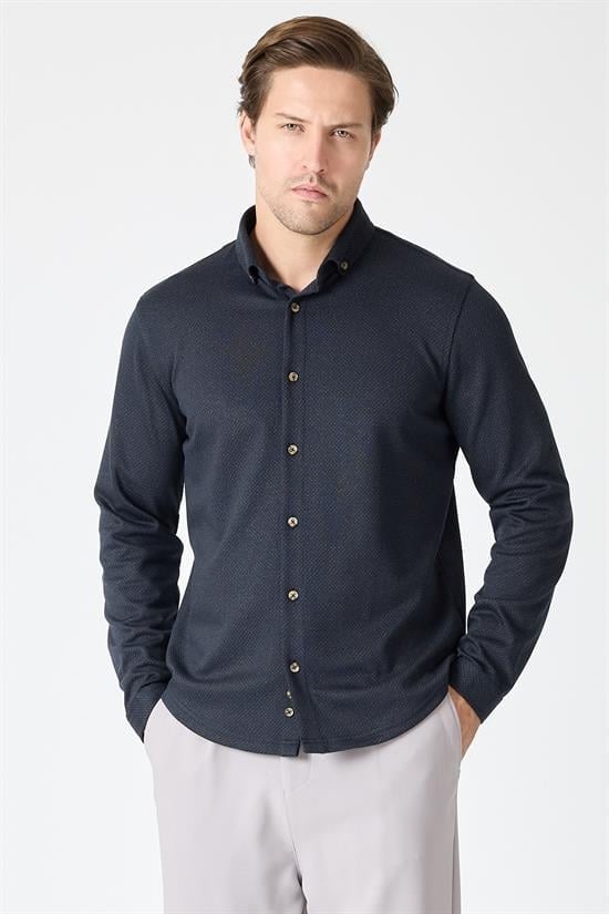 Slim Fit Likralı Gömlek