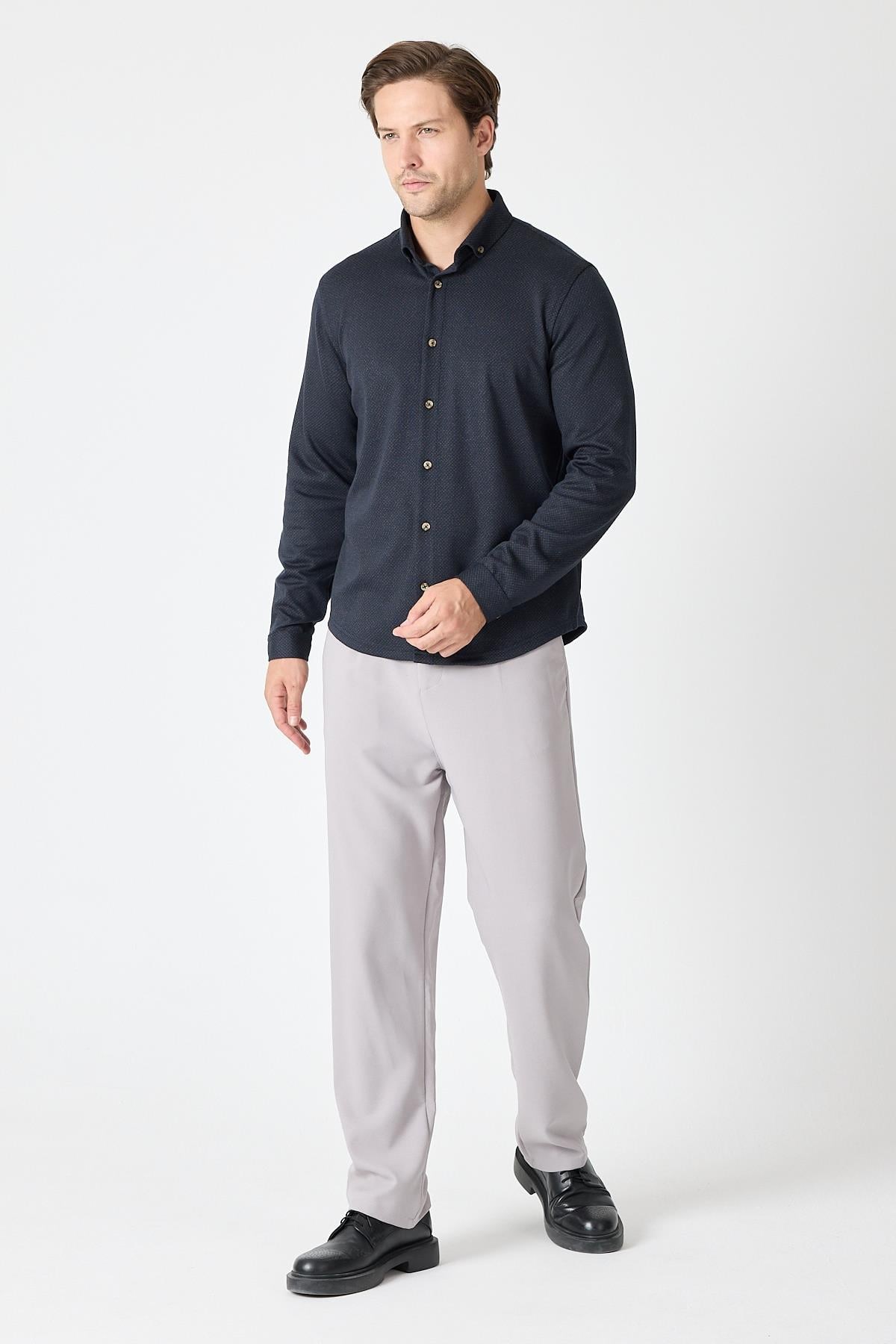 Slim Fit Likralı Gömlek