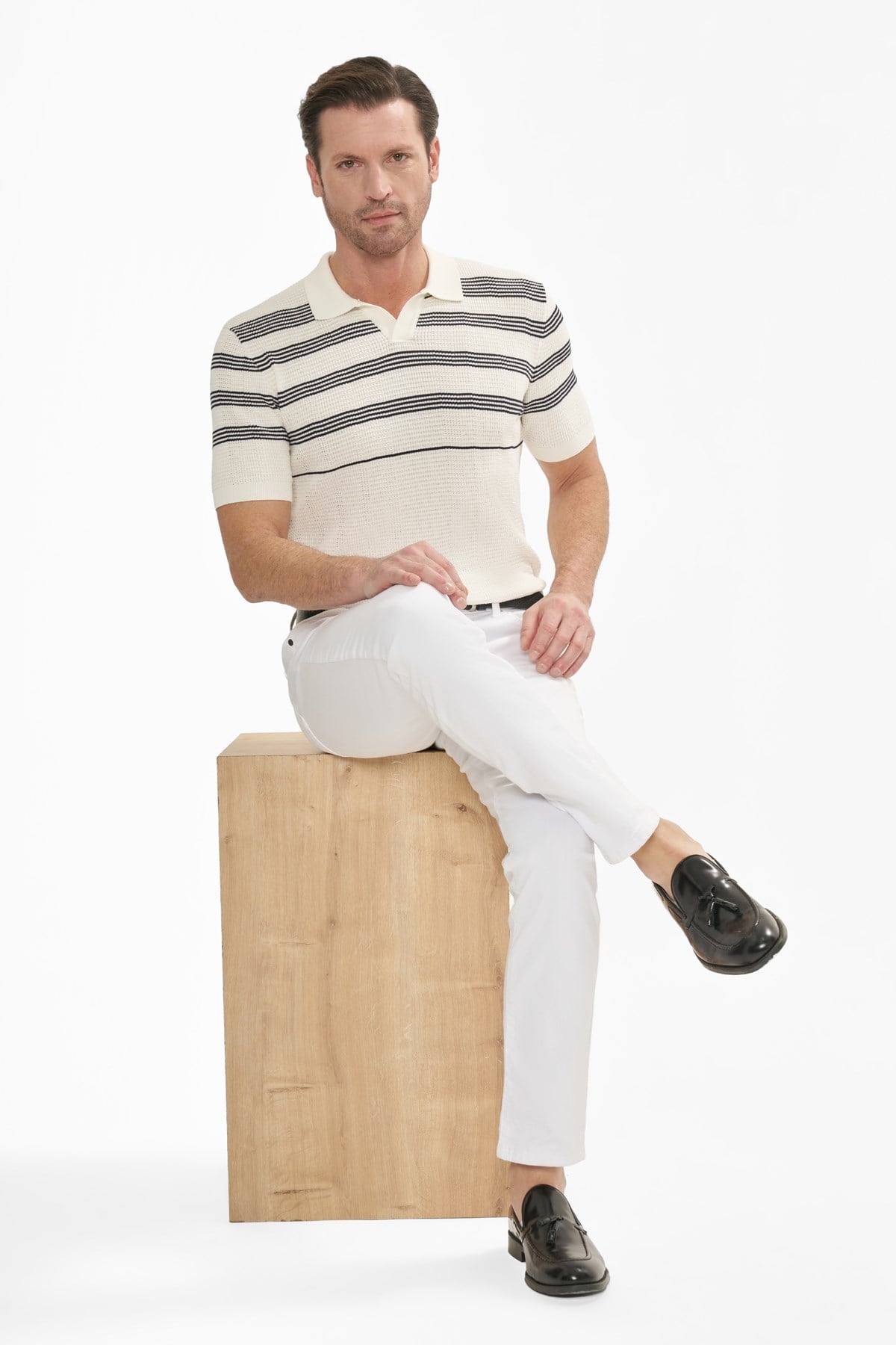 T-İntersivin Polo Yaka Bej Tshirt - SY-11