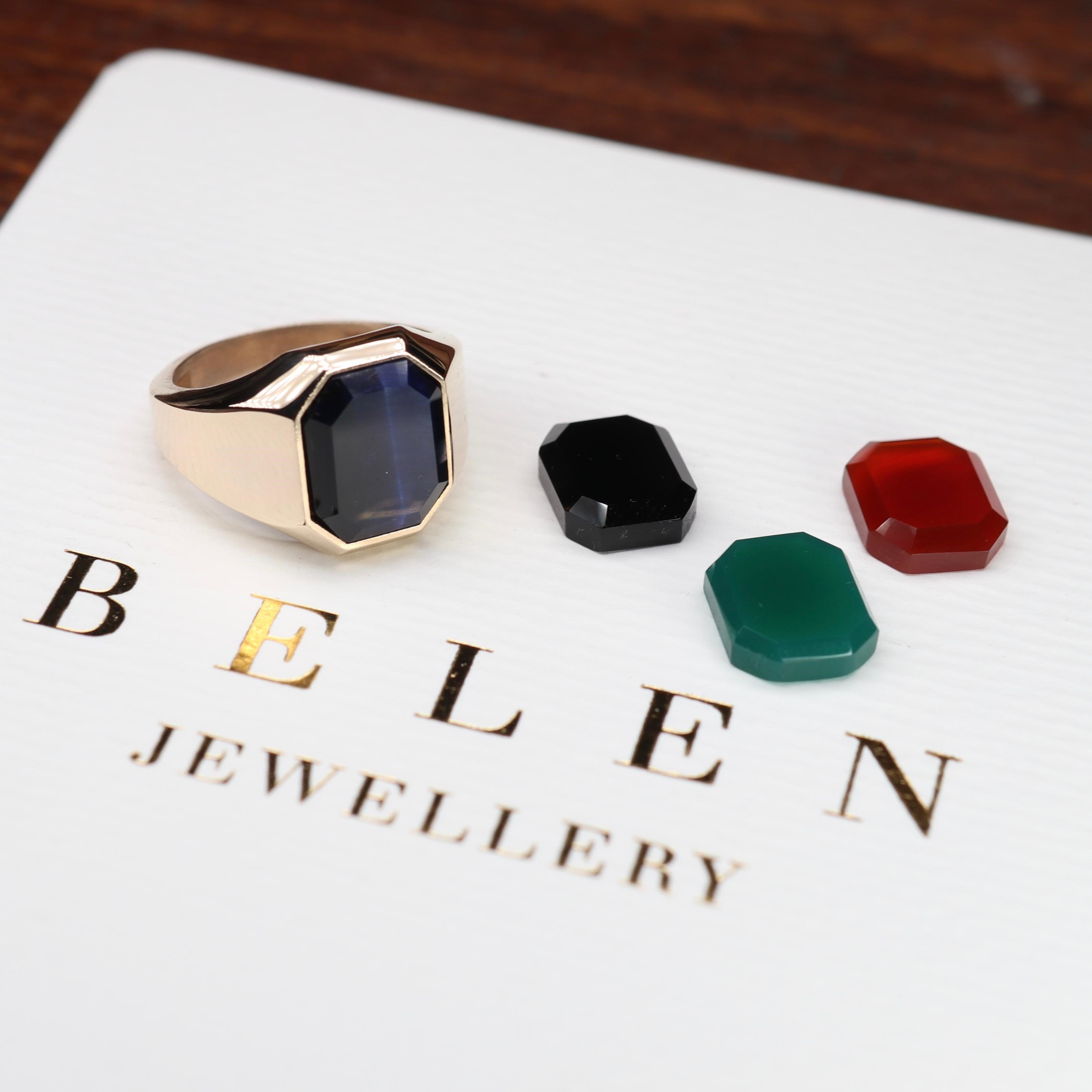 14 Ayar Altın Belen Signet Yüzük Model N.41