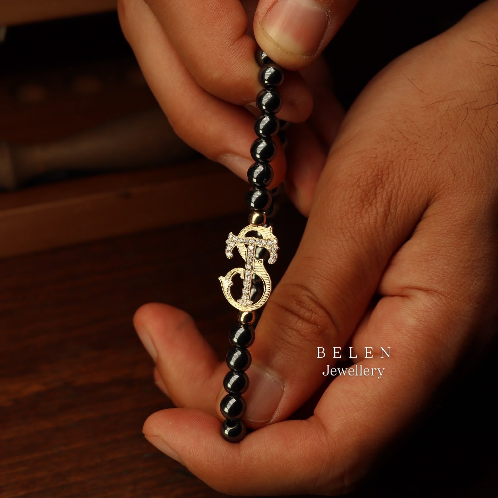 Monogram Bileklik (14 Ayar Altın Kaplama )