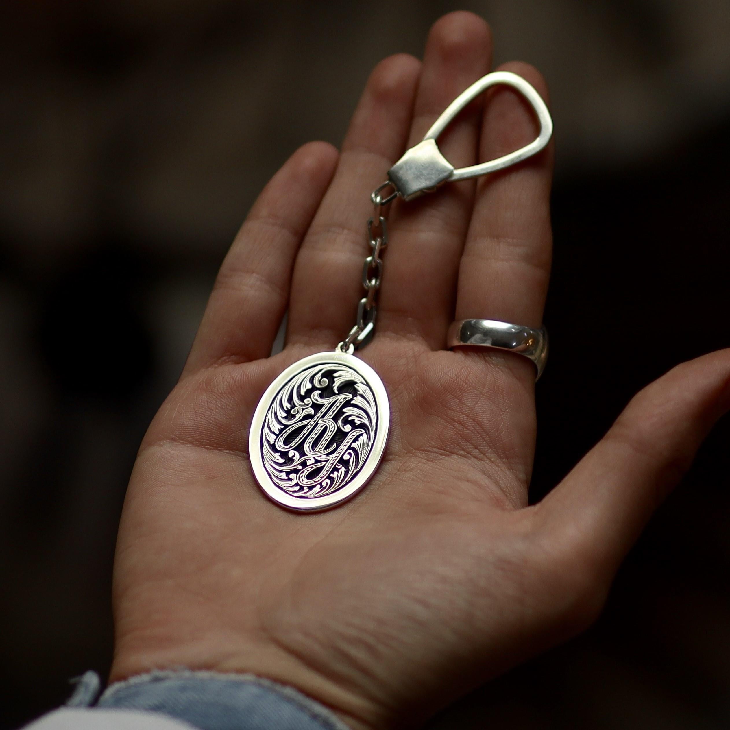Oval Form Anahtarlık (925 Ayar Gümüş)