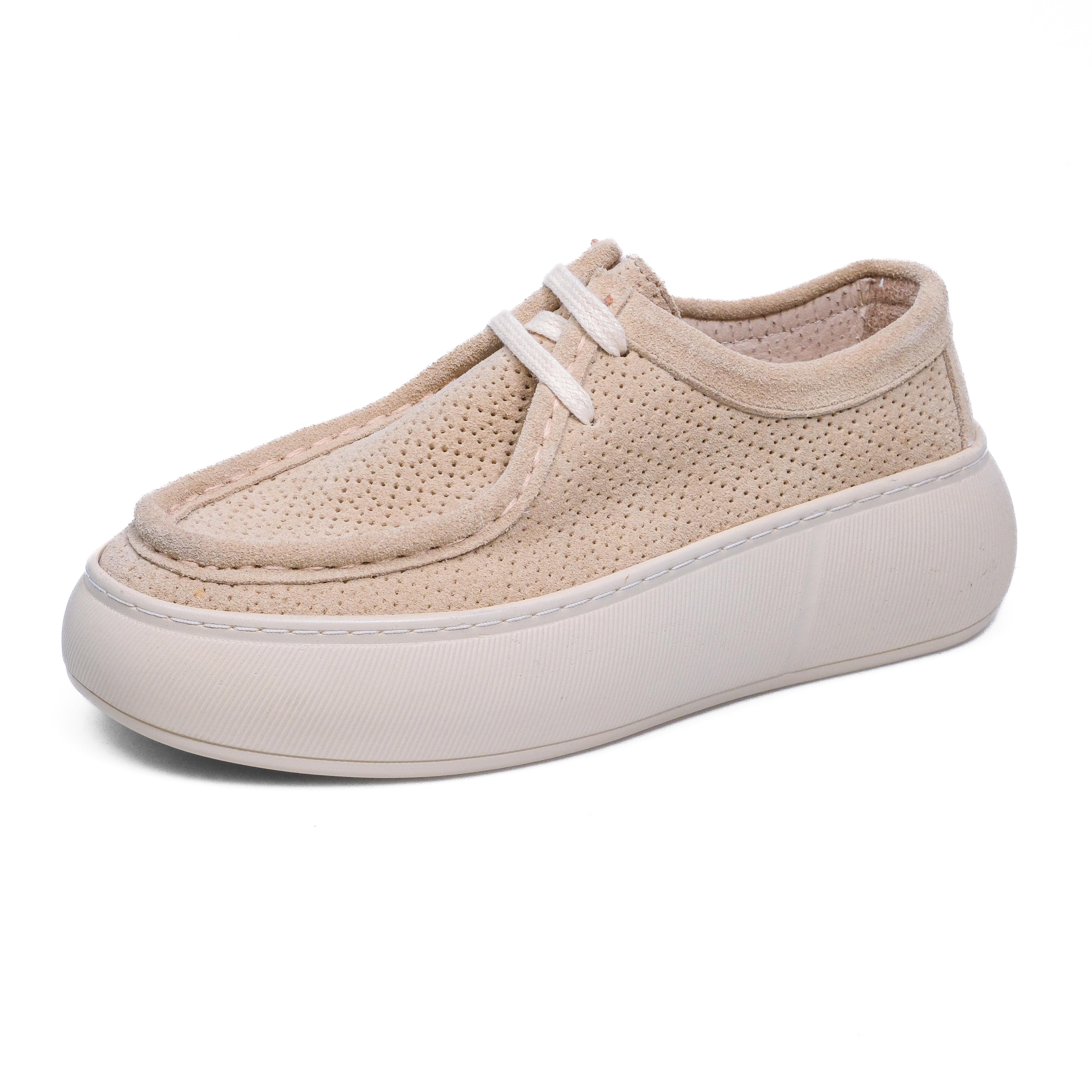 Motta Hakiki Deri Bej Sneaker