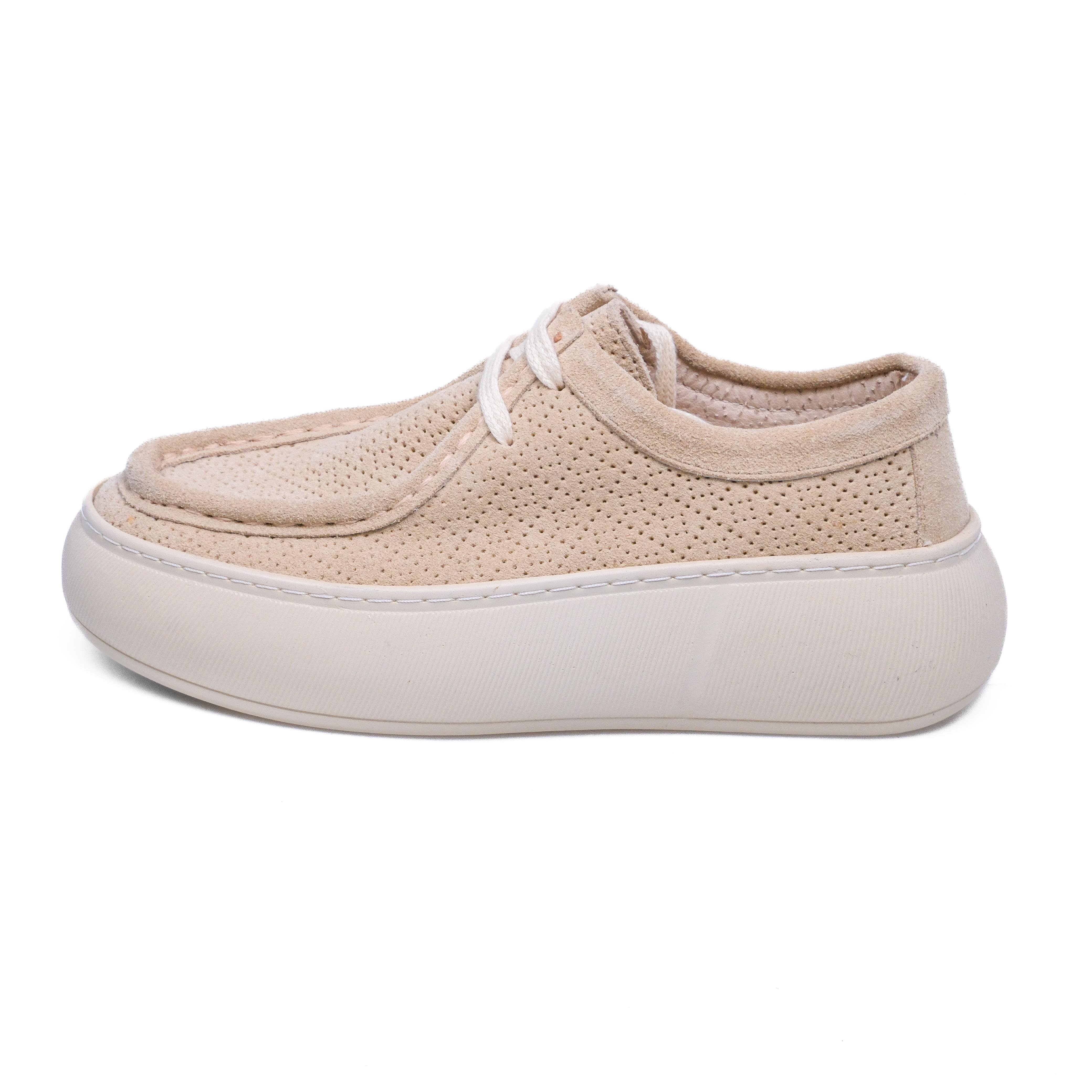 Motta Hakiki Deri Bej Sneaker