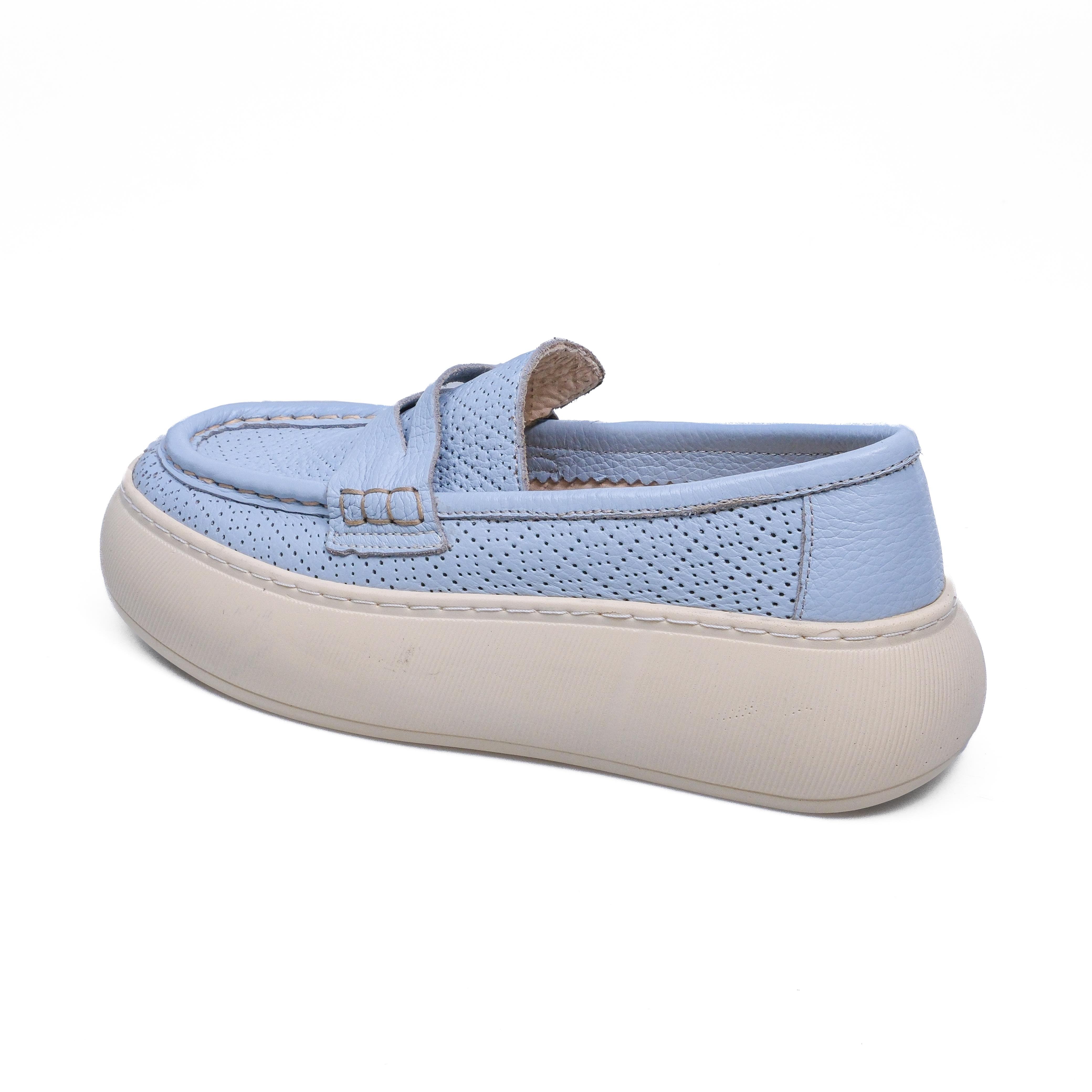Motta Hakiki Deri Mavi Sneaker