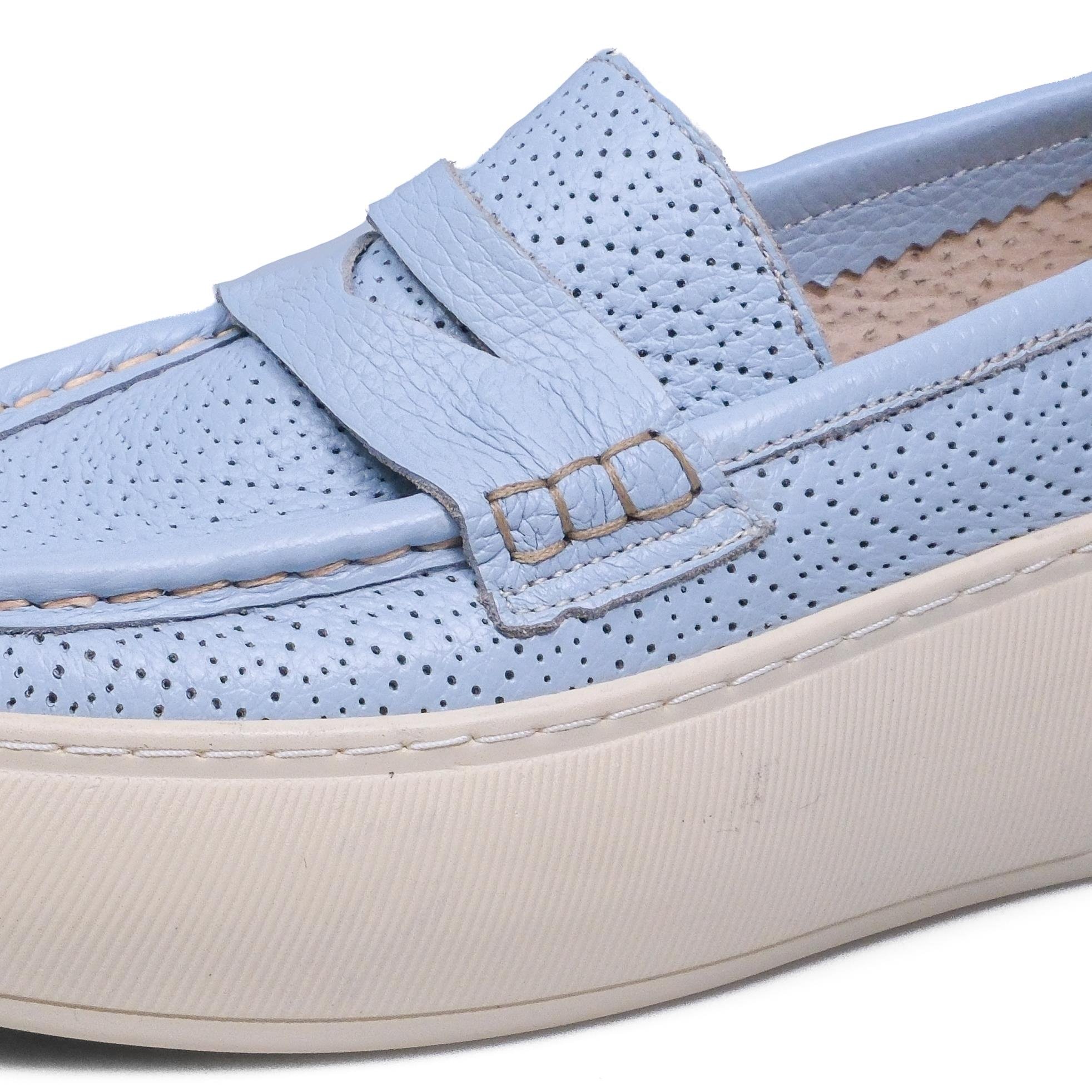 Motta Hakiki Deri Mavi Sneaker