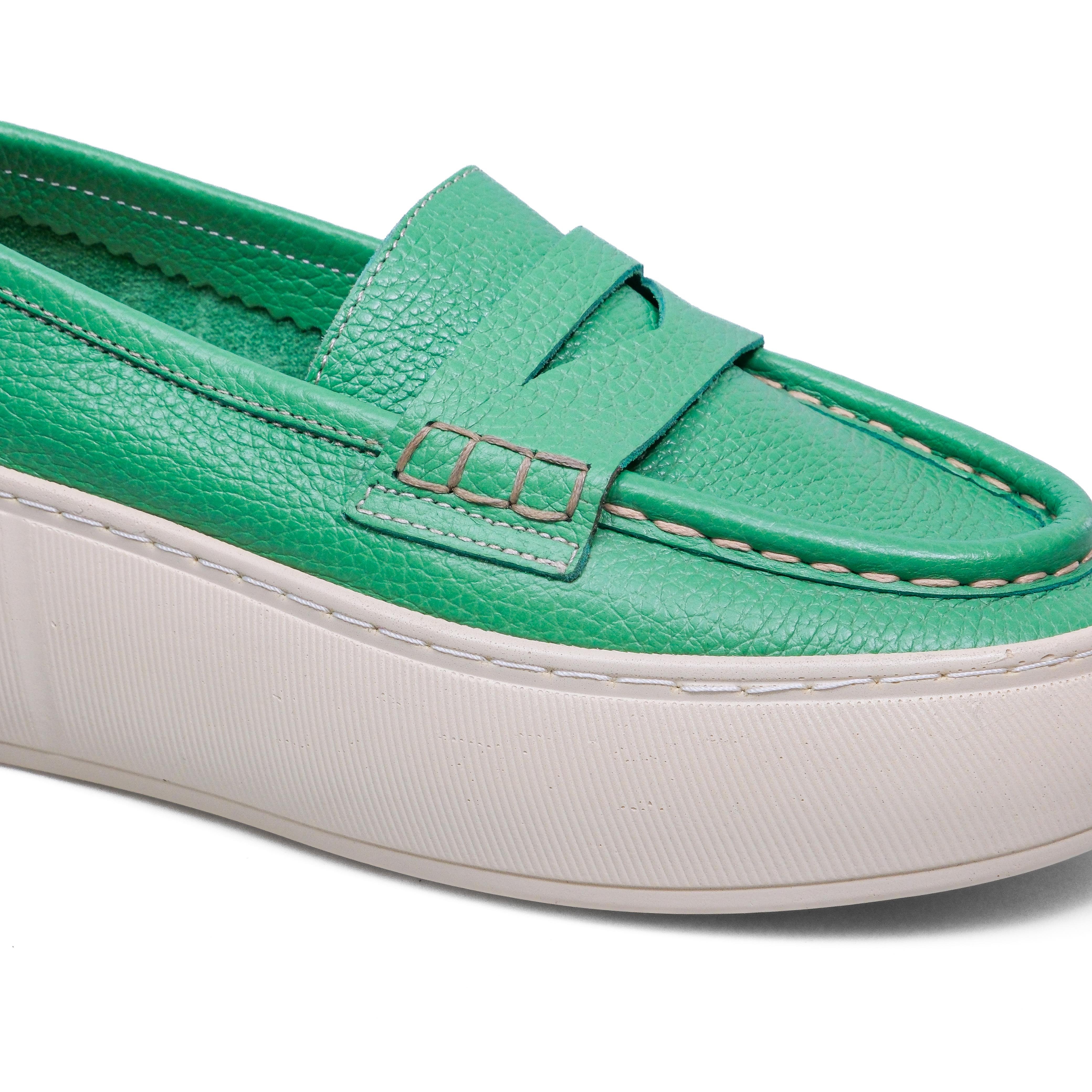 Motta Hakiki Deri Yeşil Sneaker