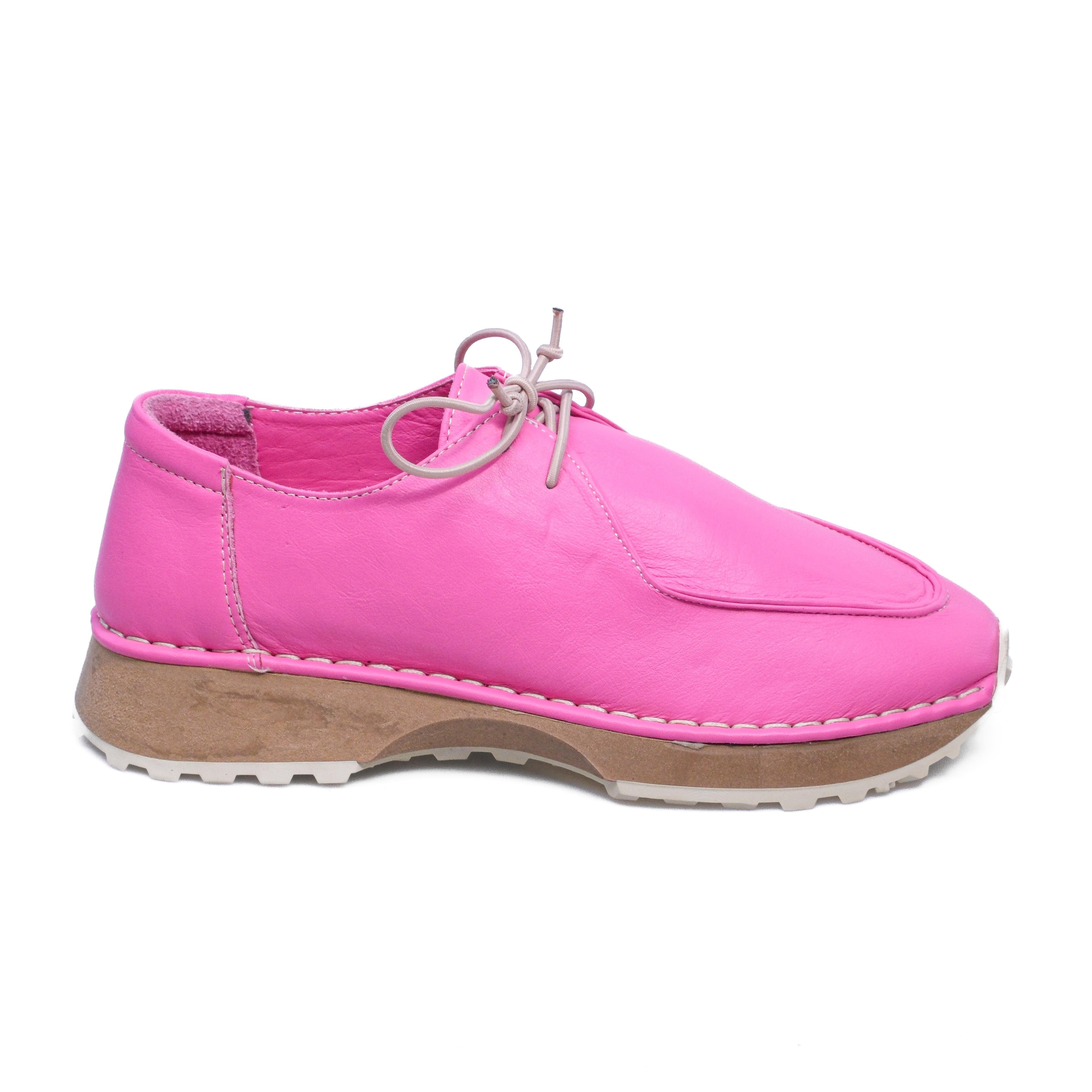 Warpi Hakiki Deri Fuşya Sneaker