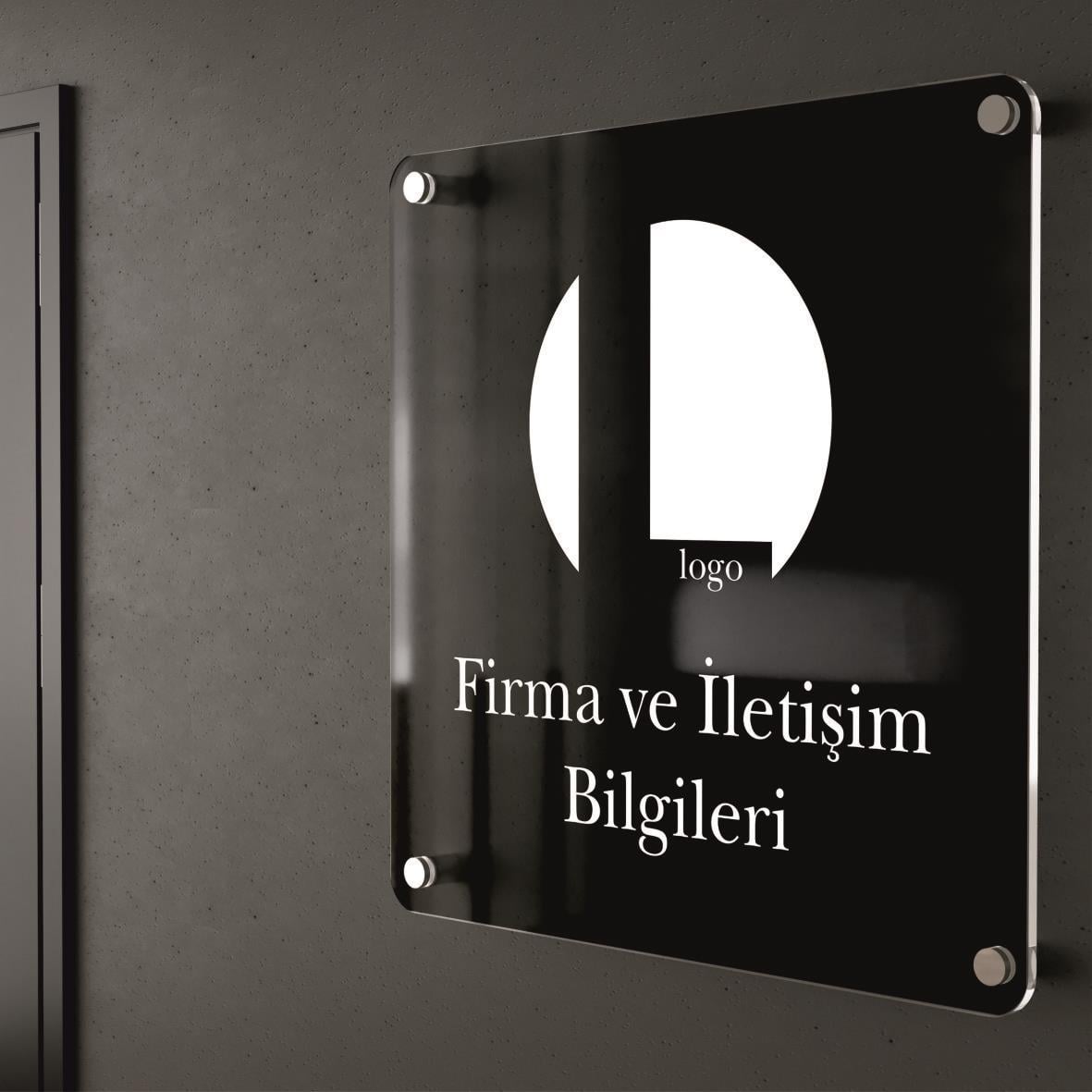 Vogart Siyah Pleksi Kapı Tabelası