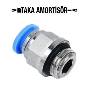  1/4-8 PNÖMATİK DÜZ REKOR 5 ADET-------- 1/4 inç diş çapı ile 8 mm'lik