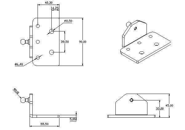 BÜFE KARAVAN  AMORTİSÖR MONTAJ BRAKETİ DIŞA DOĞRU 2 ADET 
