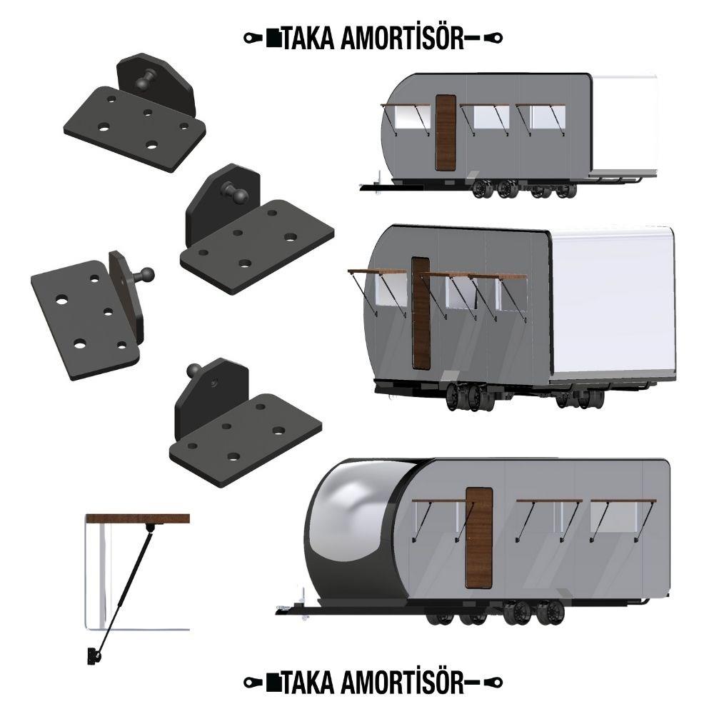 BÜFE KARAVAN  AMORTİSÖR MONTAJ BRAKETİ DIŞA DOĞRU 2 ADET 